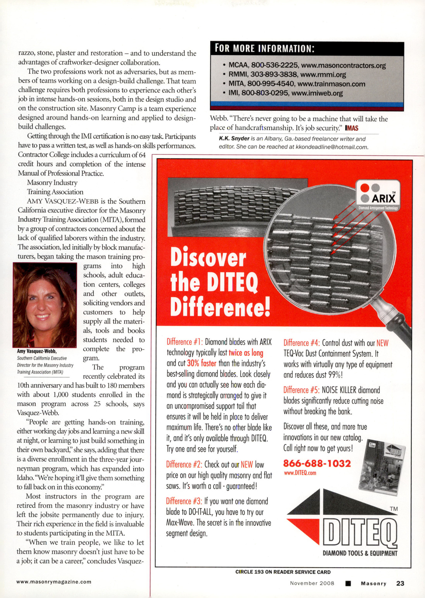 Masonry Magazine November 2008 Page. 25