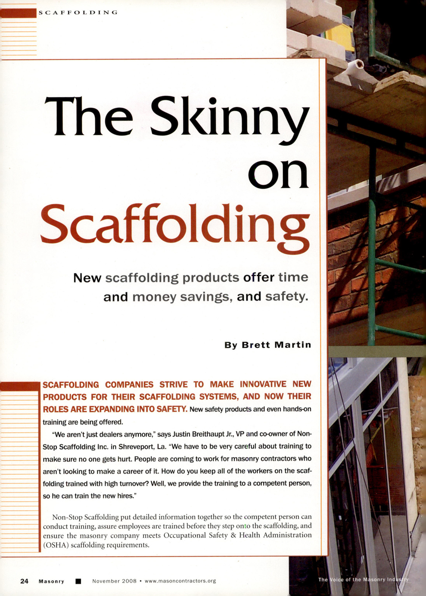 Masonry Magazine November 2008 Page. 26
