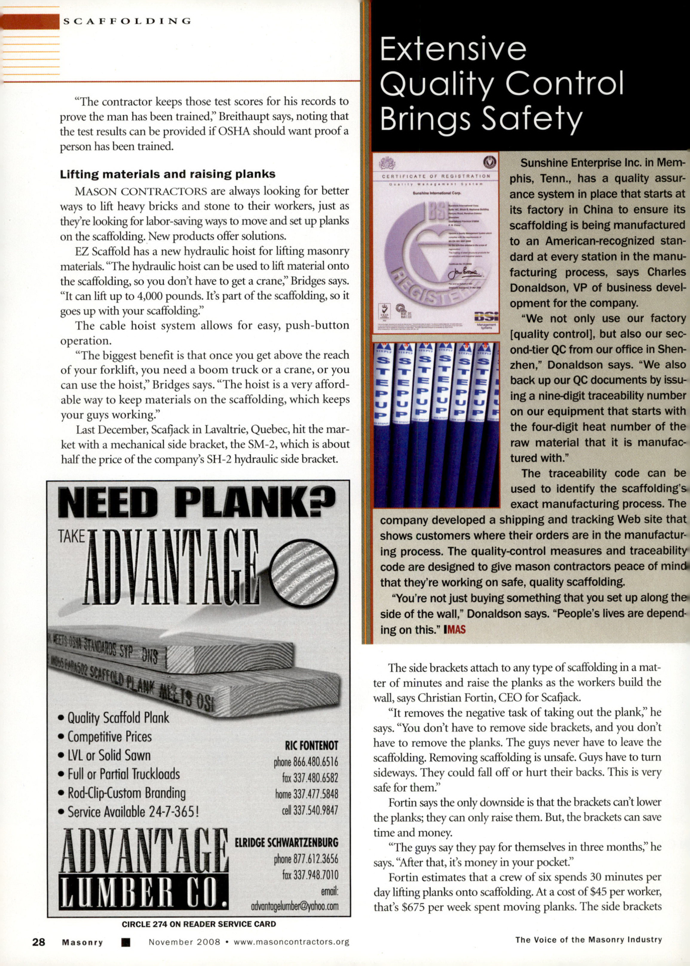 Masonry Magazine November 2008 Page. 30