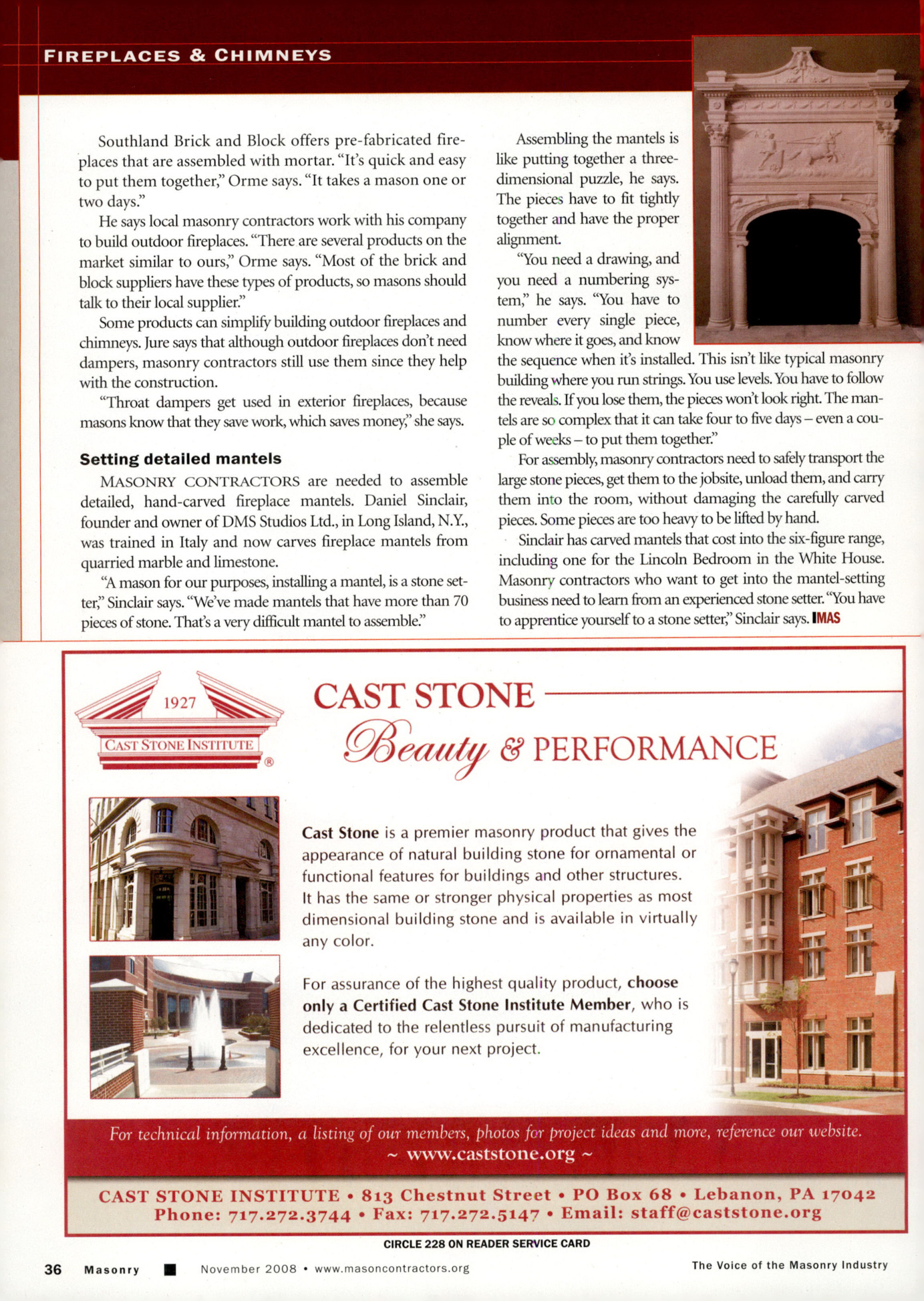 Masonry Magazine November 2008 Page. 38