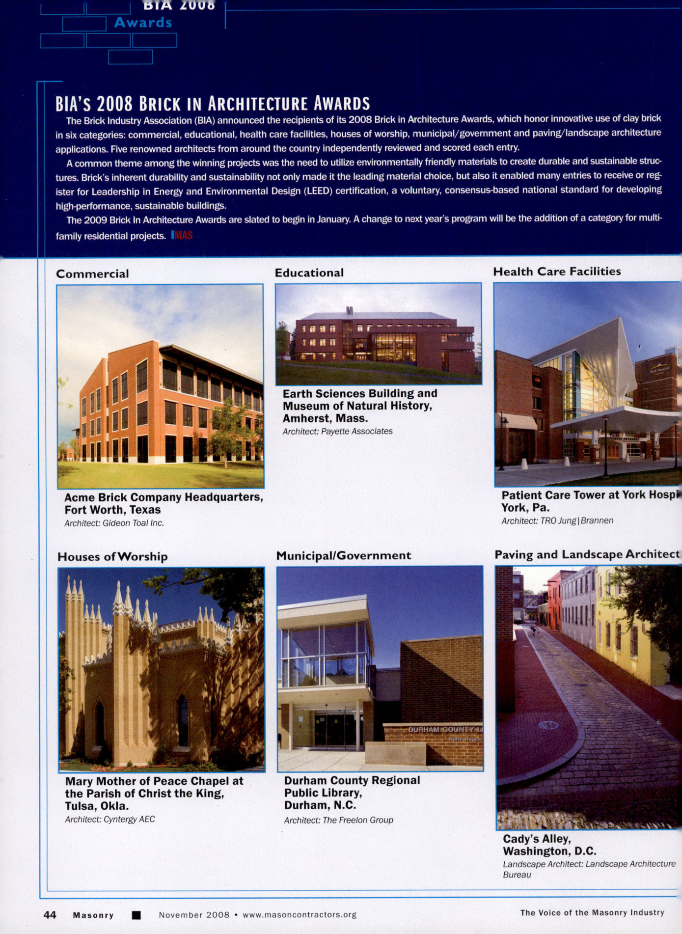 Masonry Magazine November 2008 Page. 46
