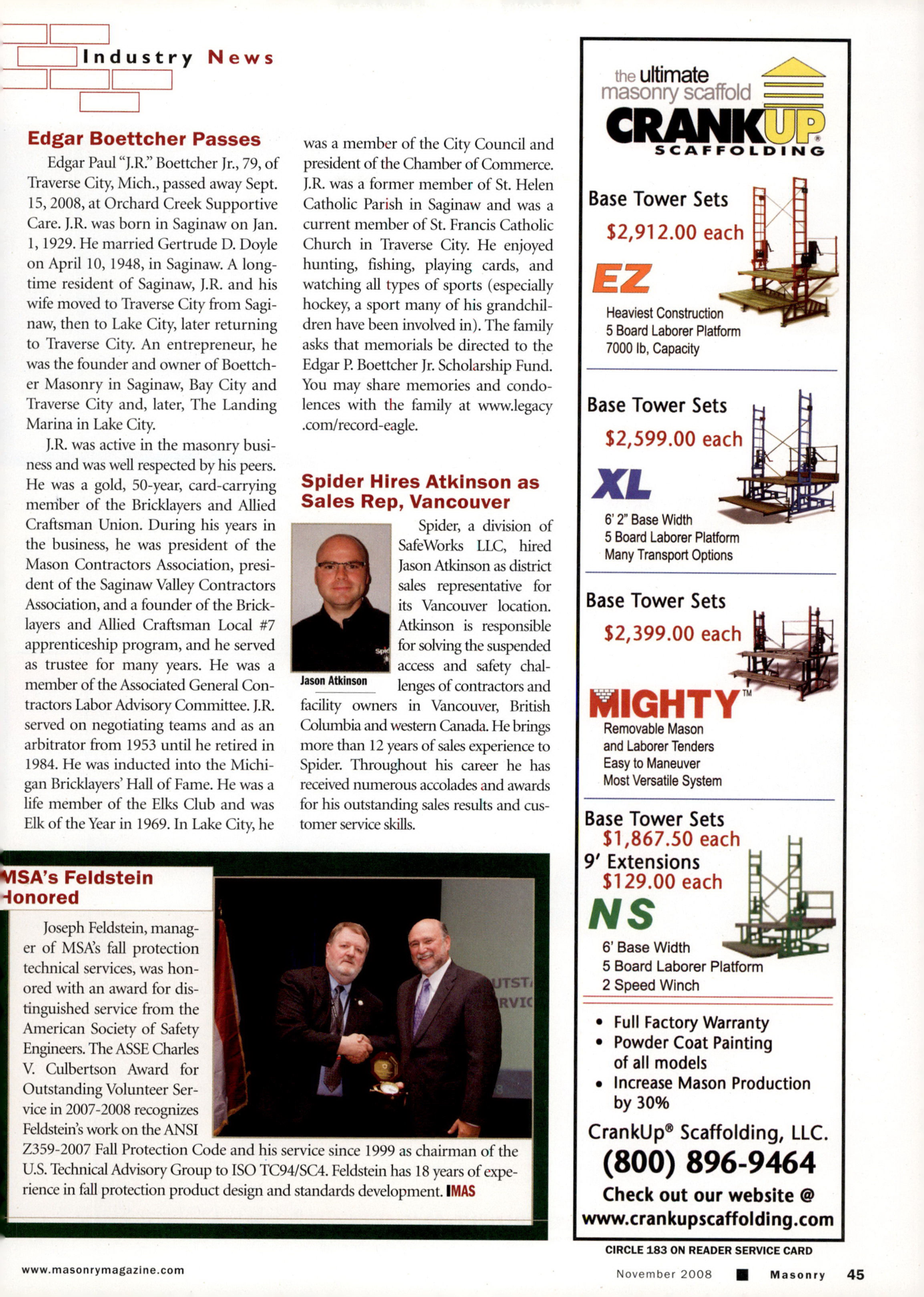 Masonry Magazine November 2008 Page. 47