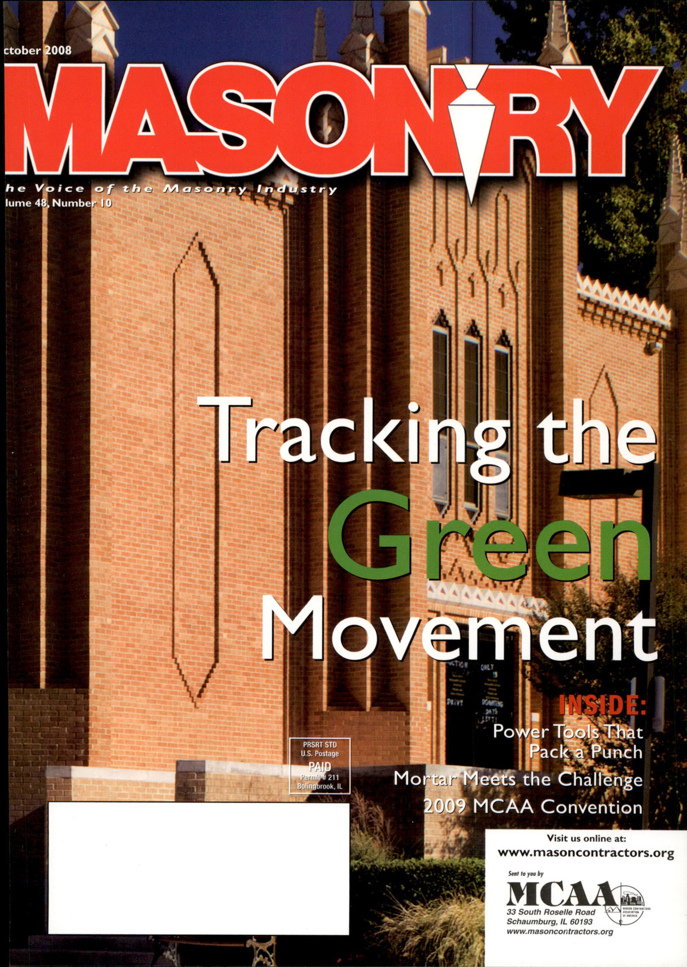 Masonry Magazine October 2008 Page. 1