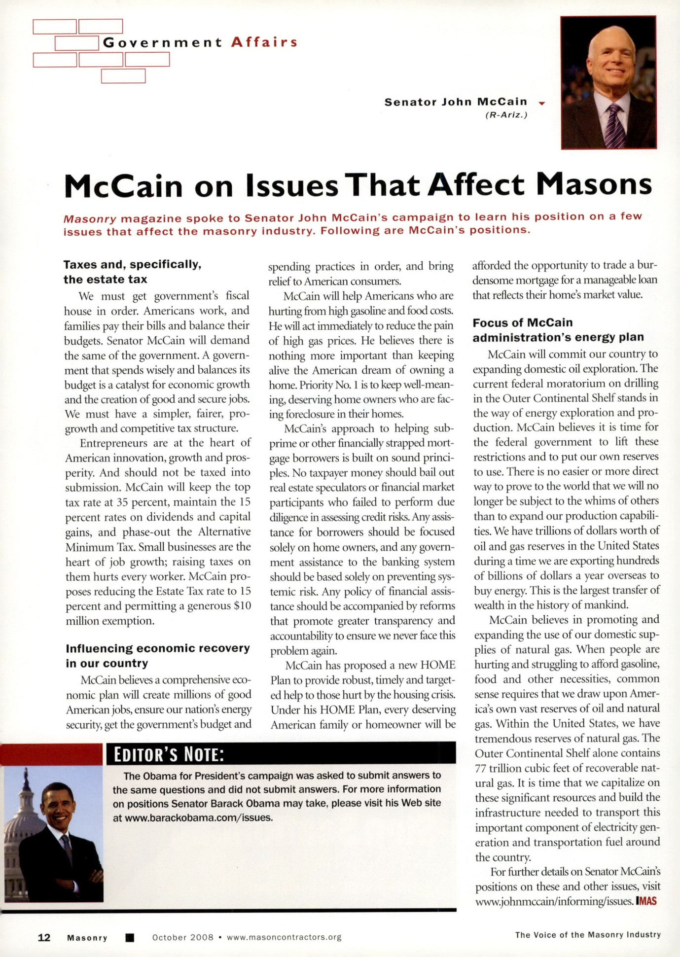 Masonry Magazine October 2008 Page. 14