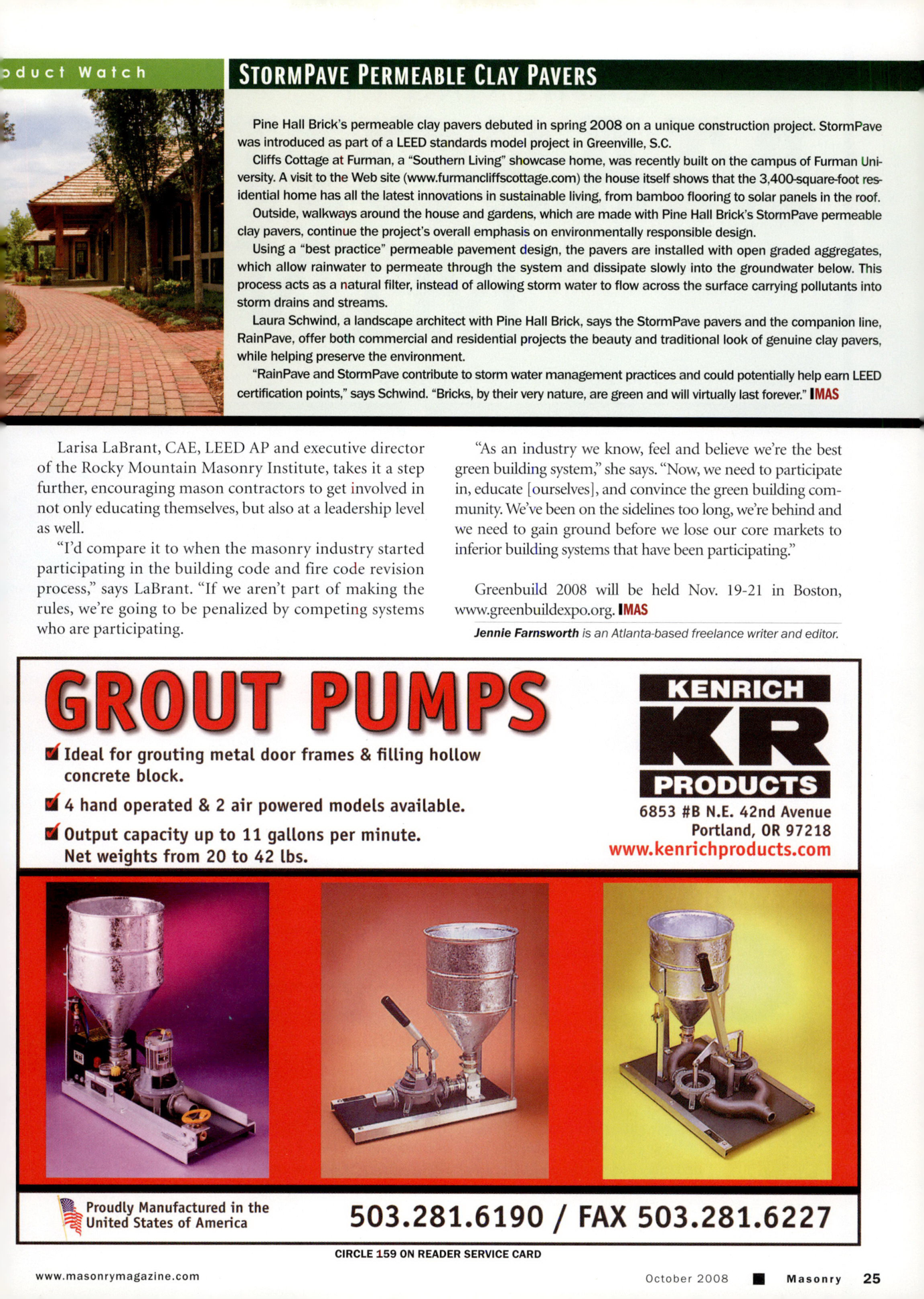 Masonry Magazine October 2008 Page. 27