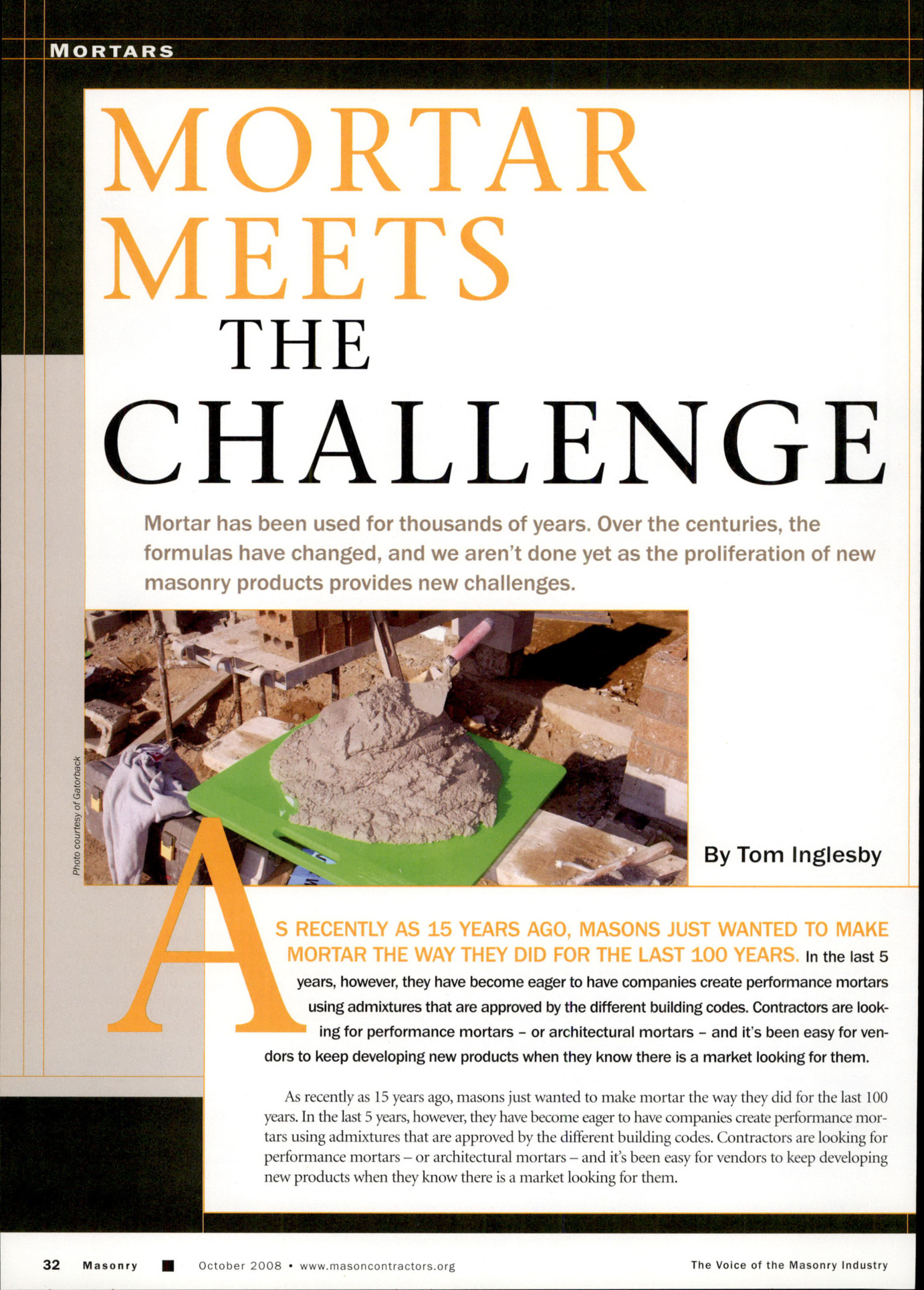 Masonry Magazine October 2008 Page. 34
