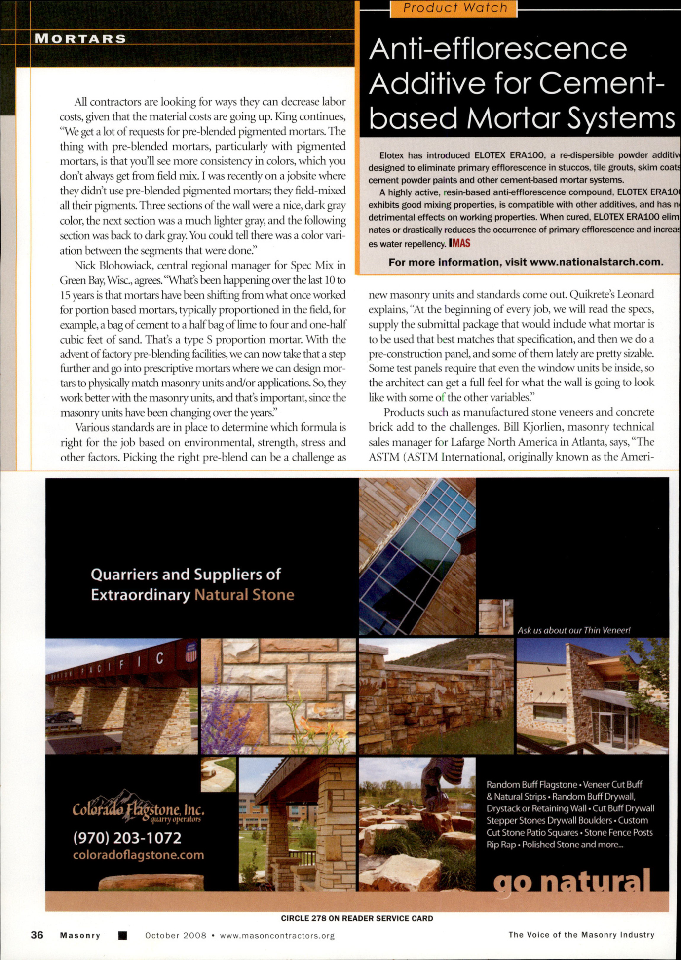 Masonry Magazine October 2008 Page. 38