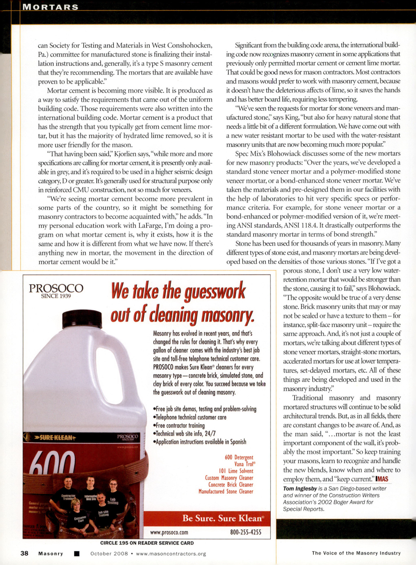 Masonry Magazine October 2008 Page. 40