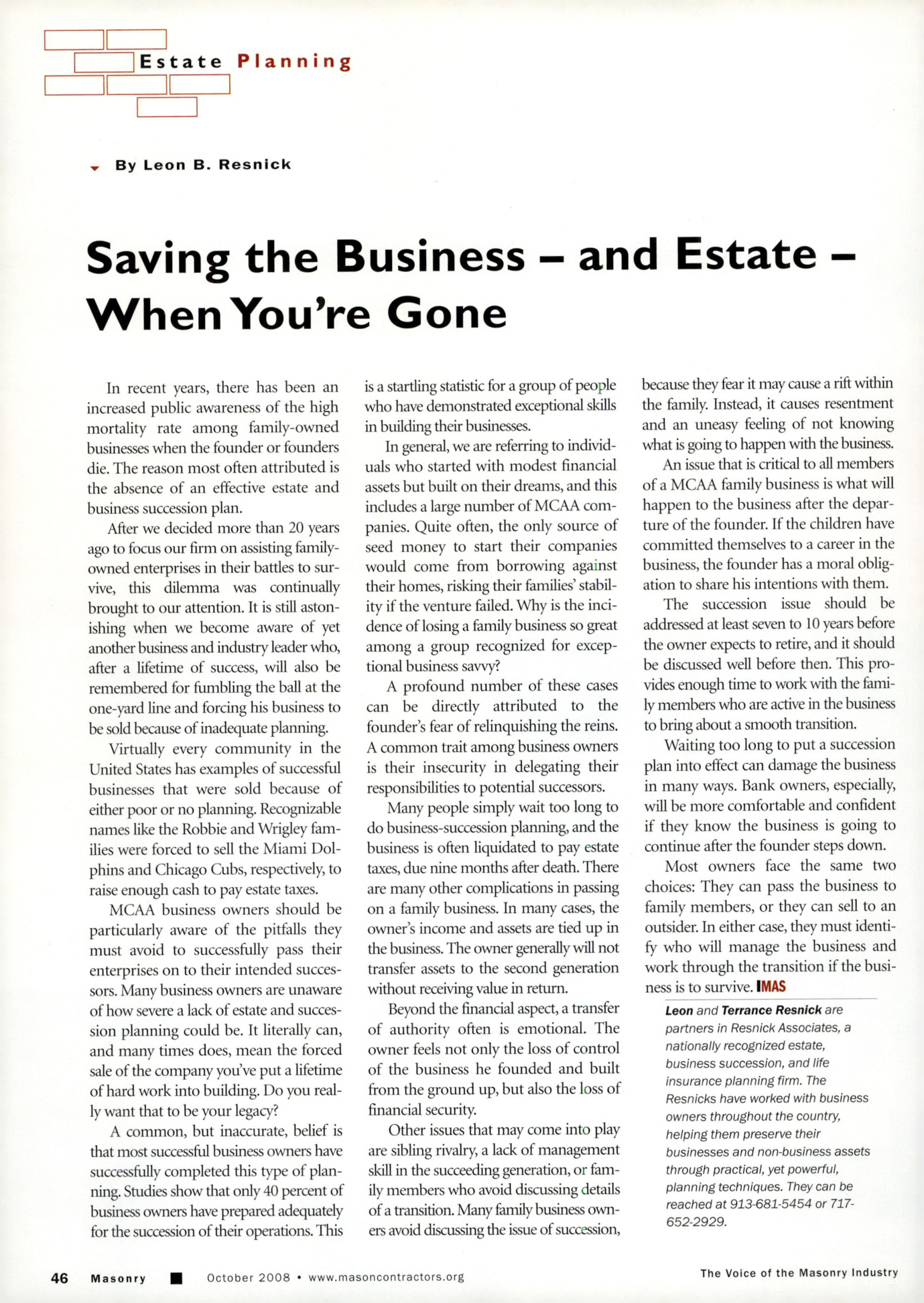 Masonry Magazine October 2008 Page. 48