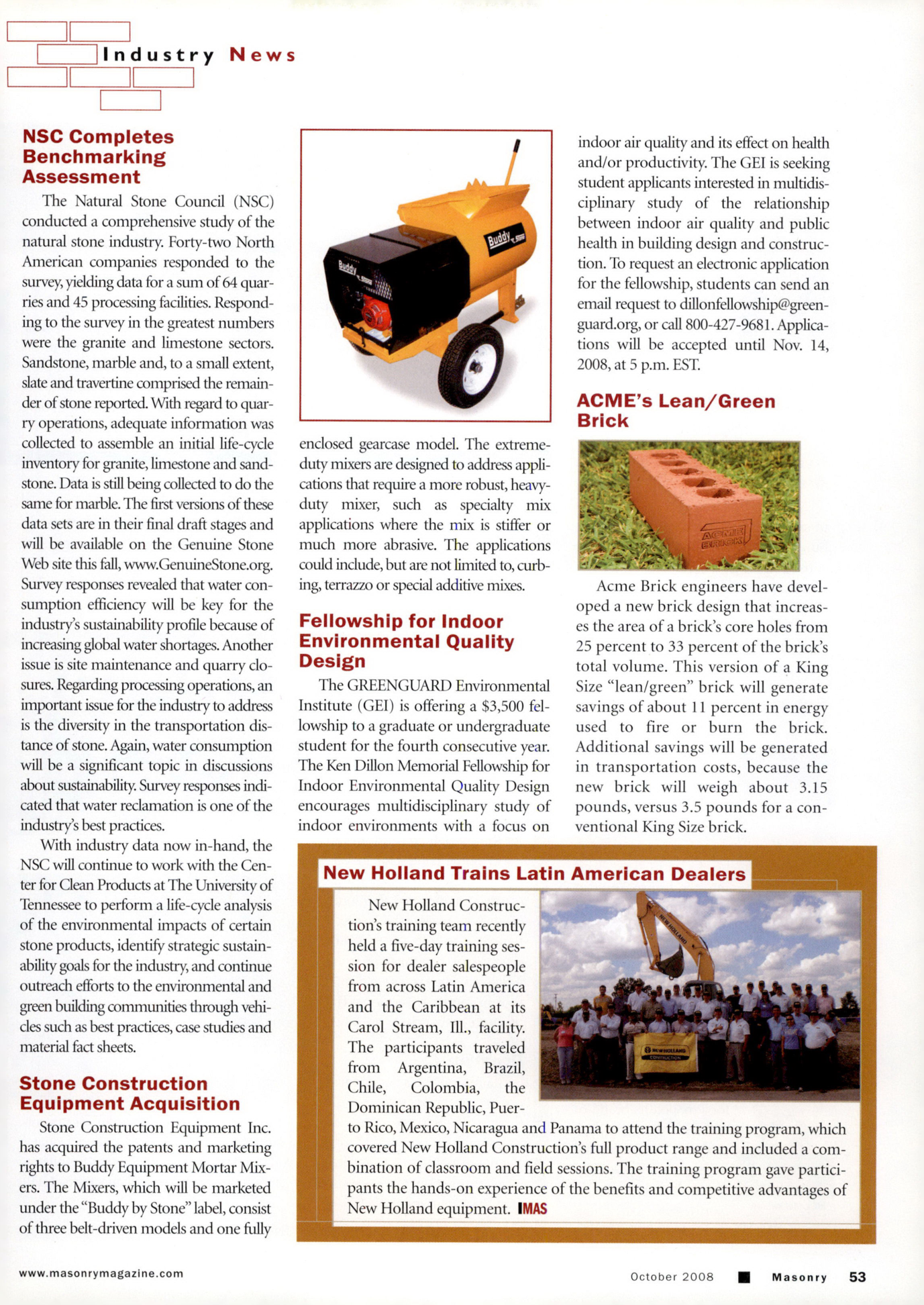 Masonry Magazine October 2008 Page. 55