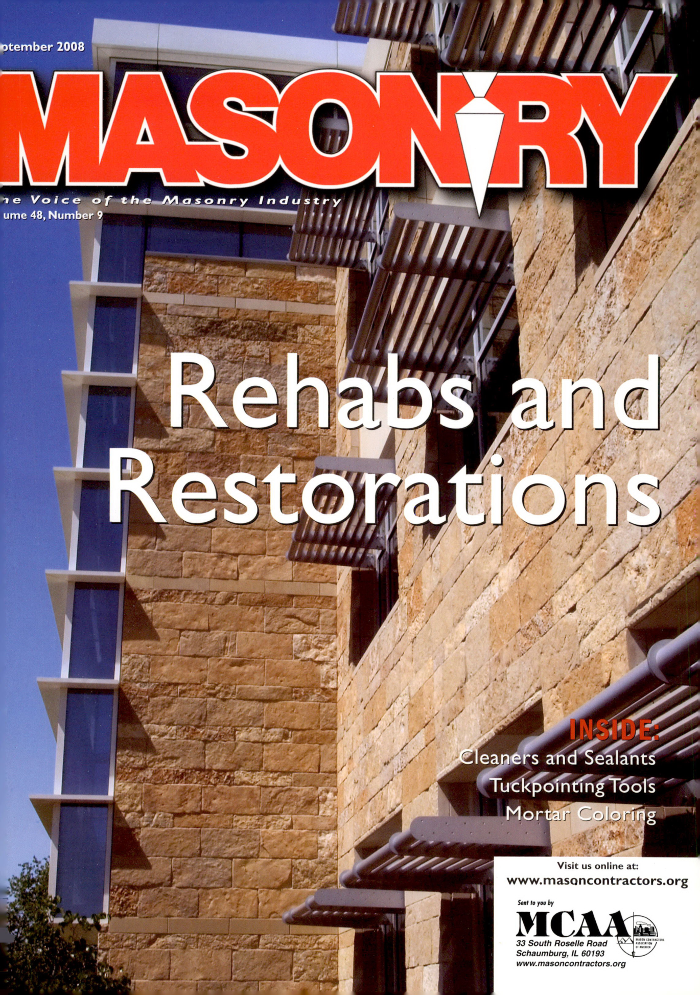 Masonry Magazine September 2008 Page. 1