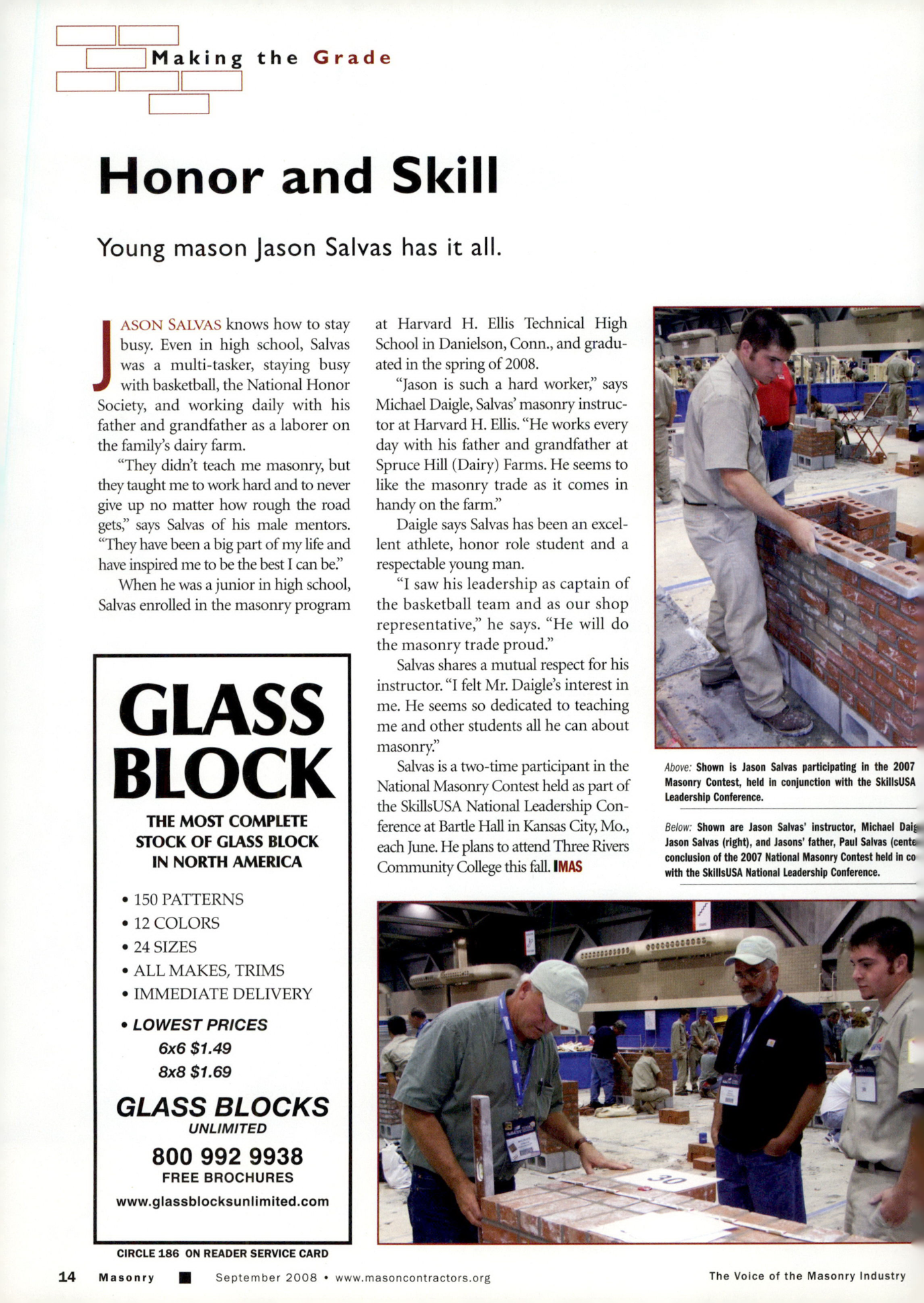 Masonry Magazine September 2008 Page. 16