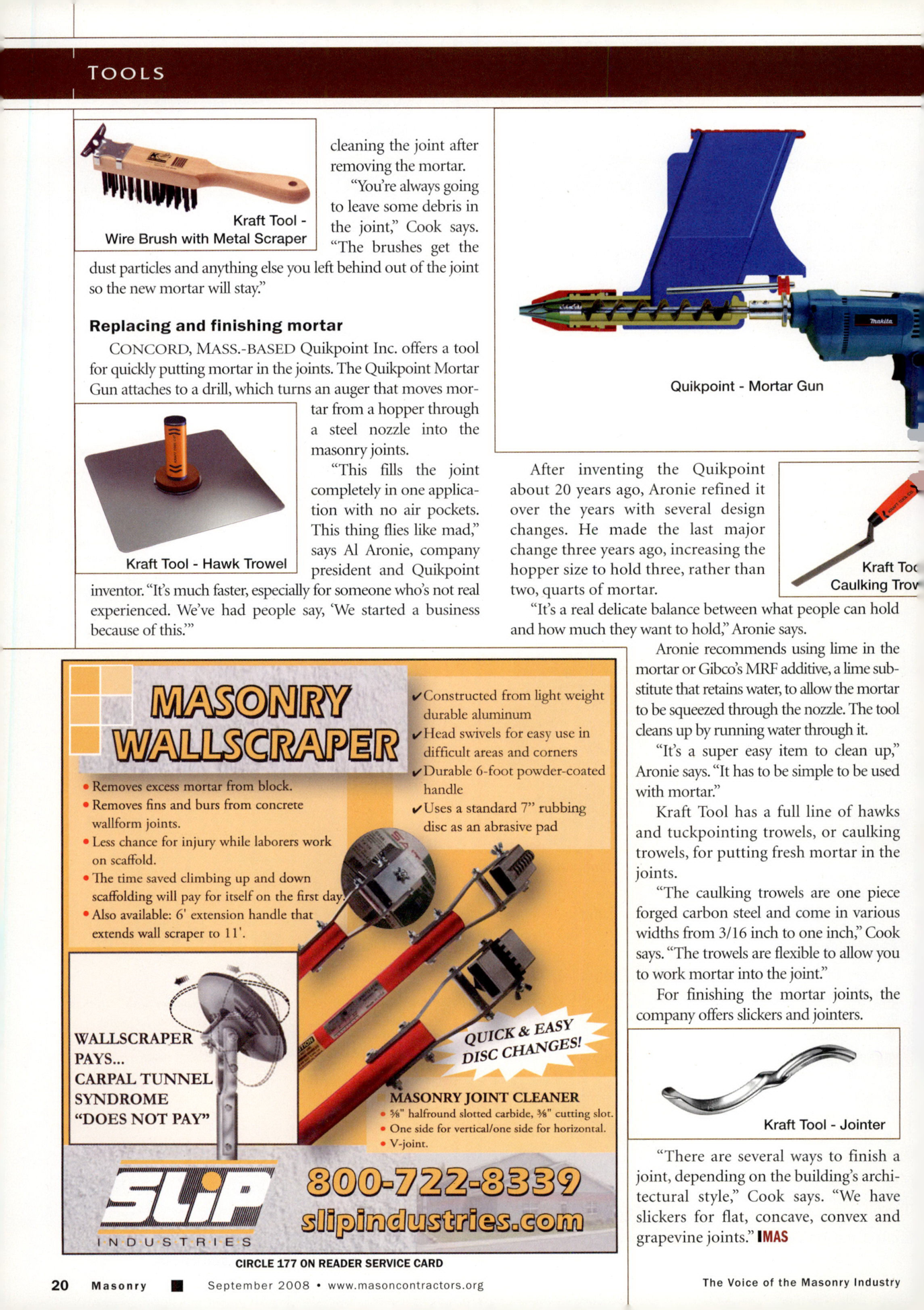 Masonry Magazine September 2008 Page. 22