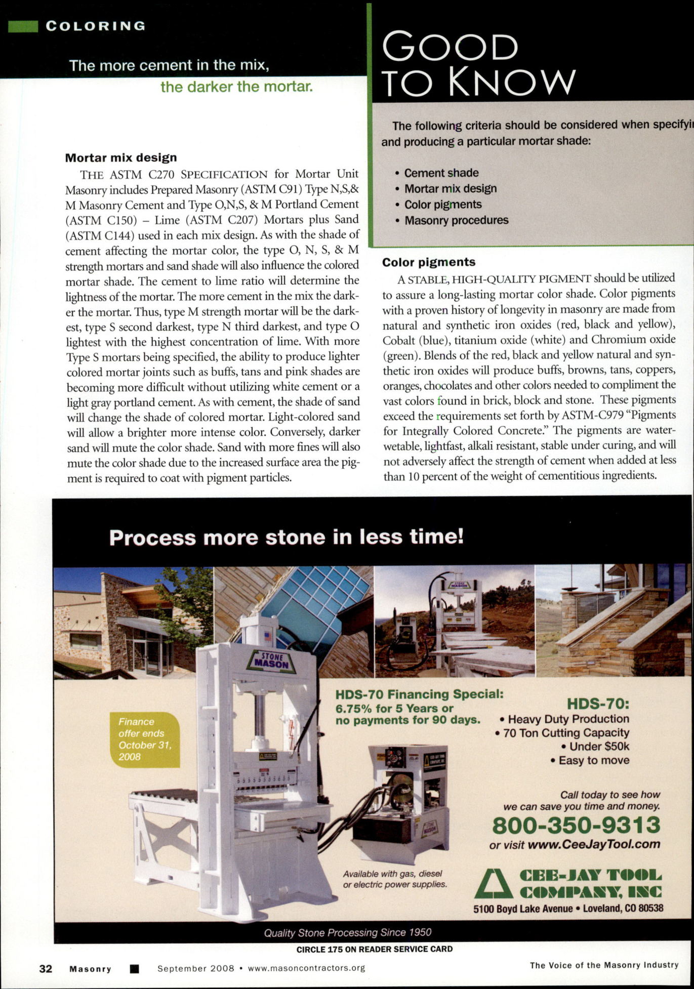 Masonry Magazine September 2008 Page. 34
