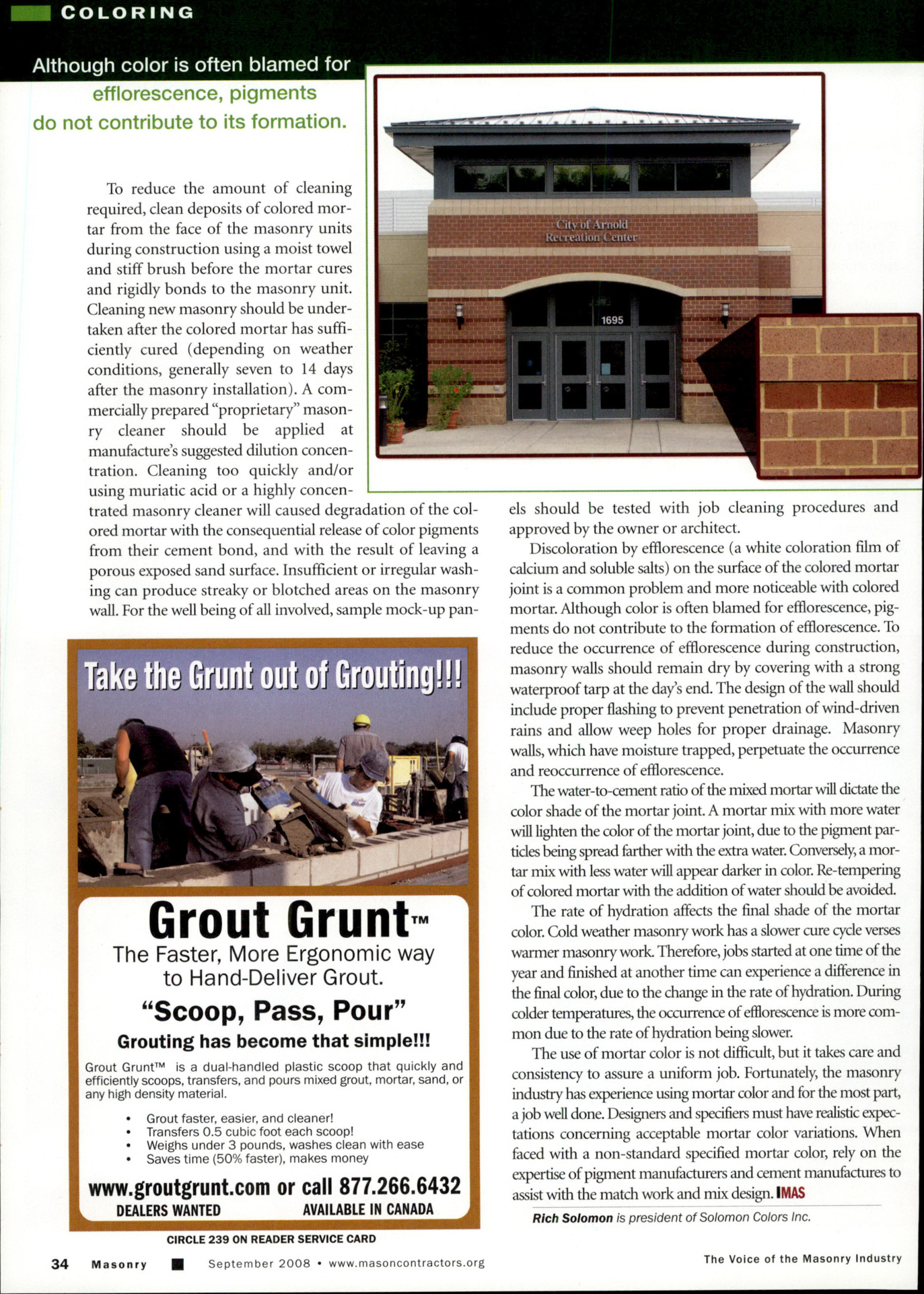 Masonry Magazine September 2008 Page. 36