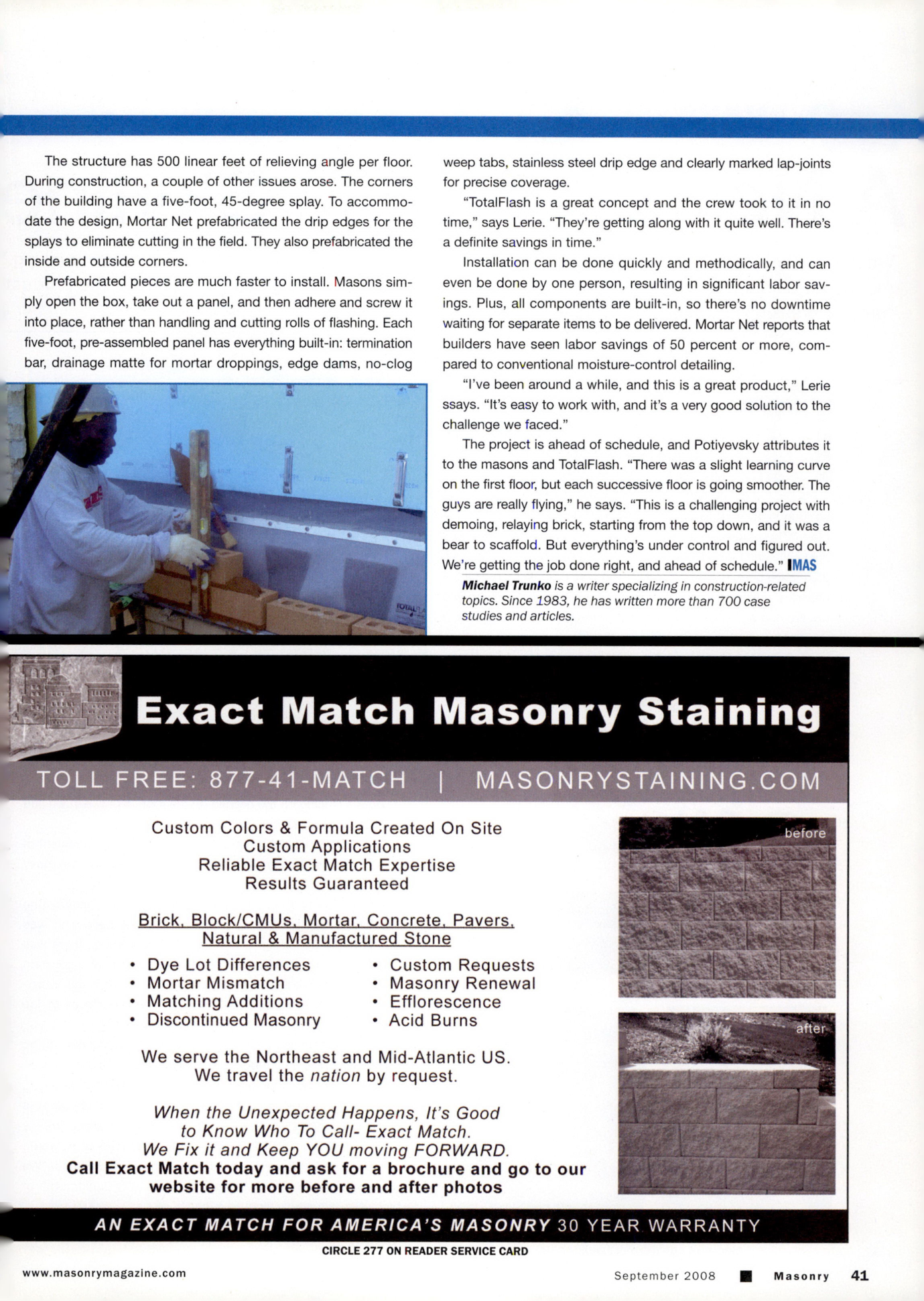 Masonry Magazine September 2008 Page. 43