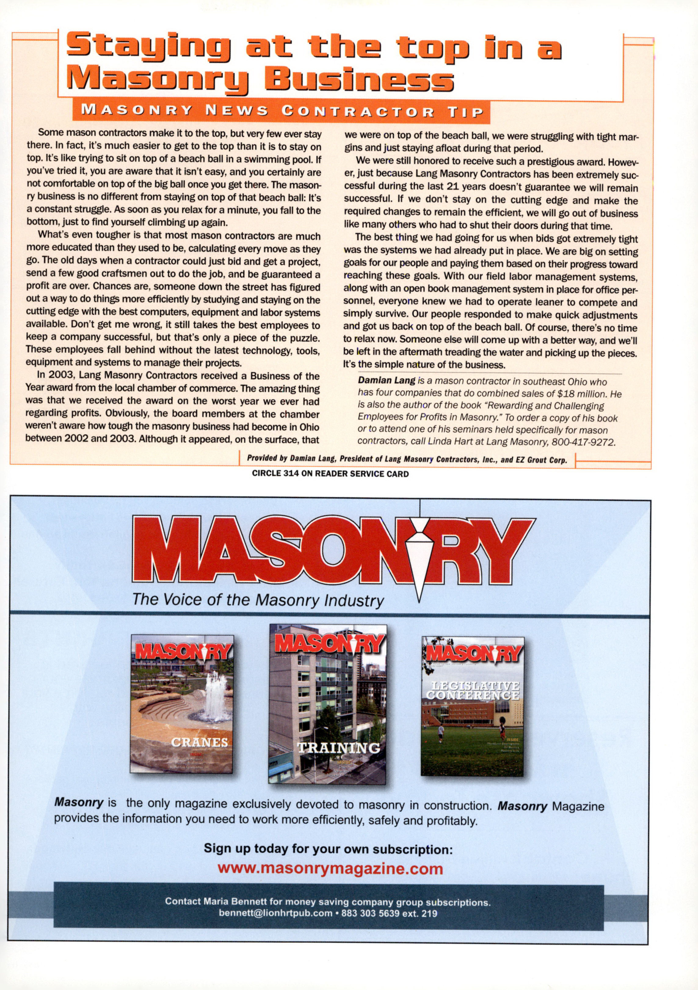 Masonry Magazine September 2008 Page. 53