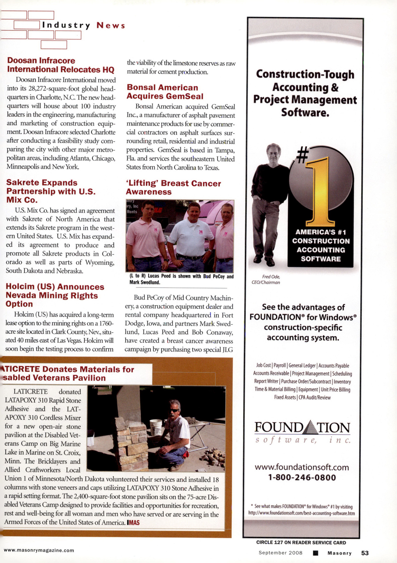 Masonry Magazine September 2008 Page. 55