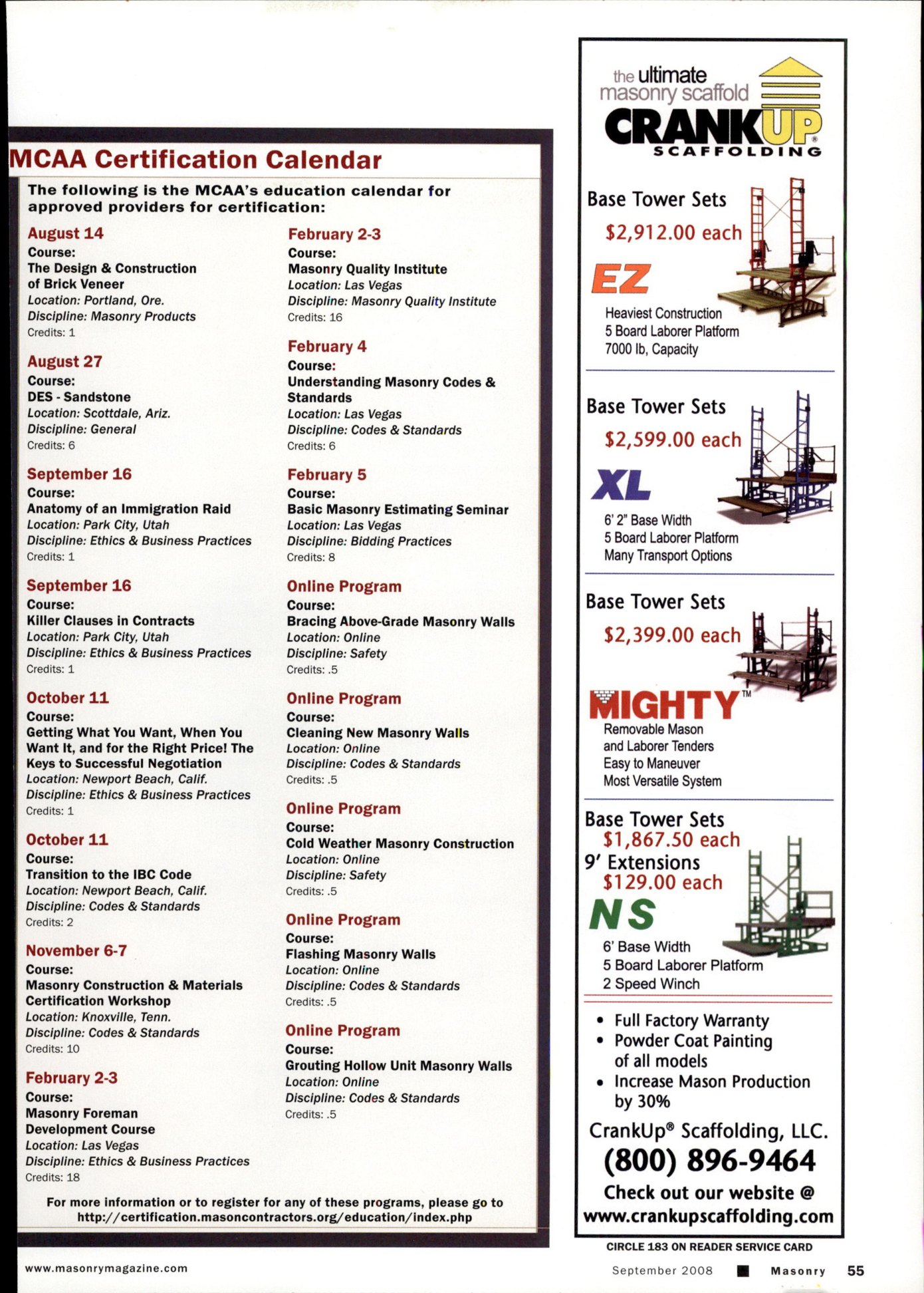 Masonry Magazine September 2008 Page. 57