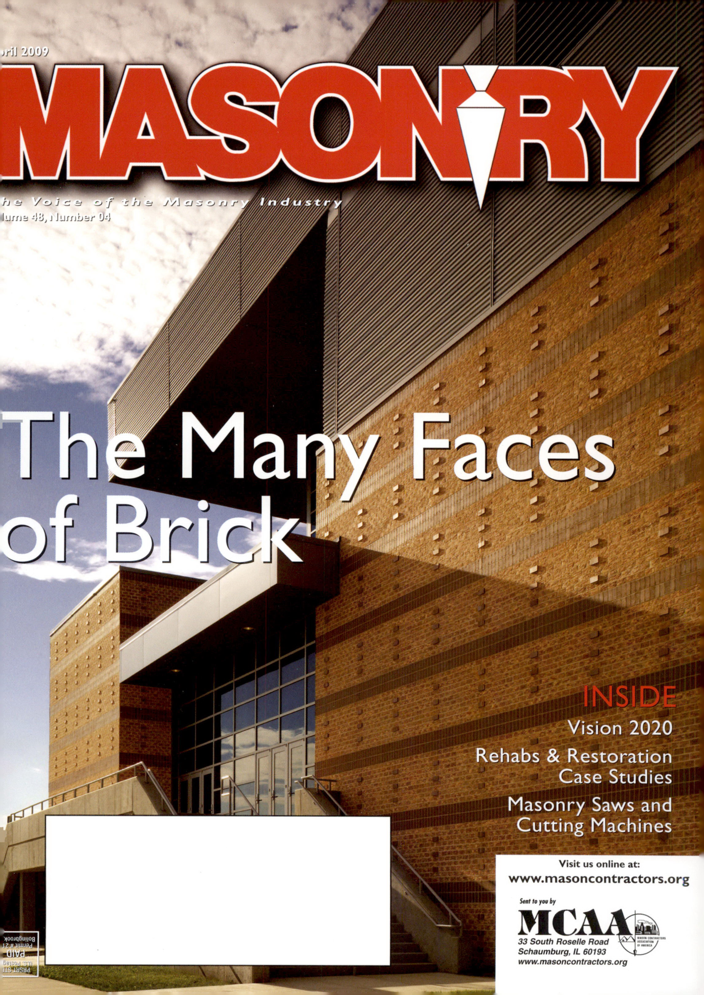 Masonry Magazine April 2009 Page. 1