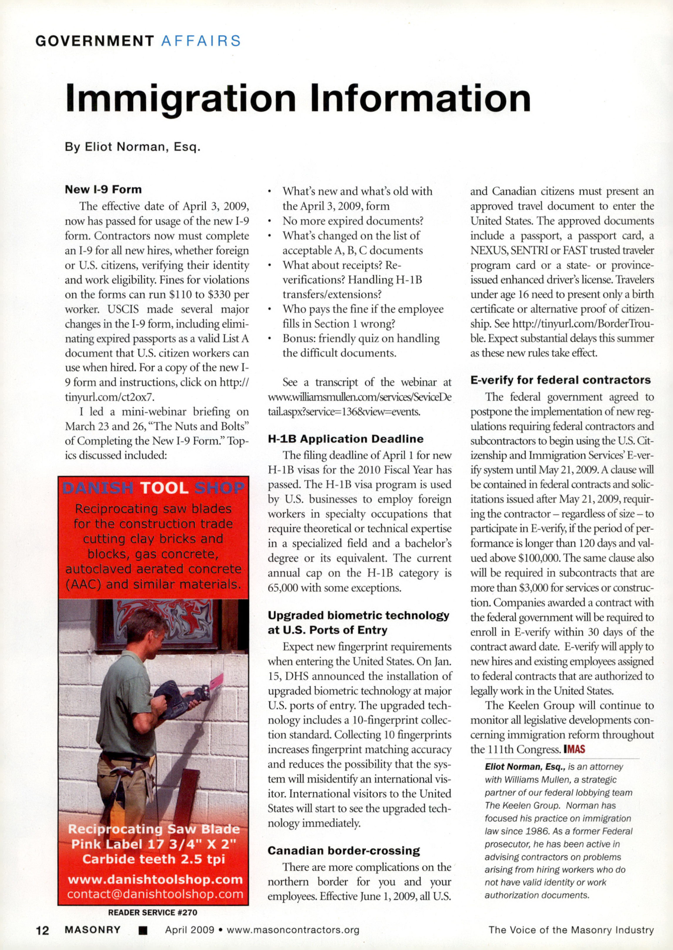 Masonry Magazine April 2009 Page. 14