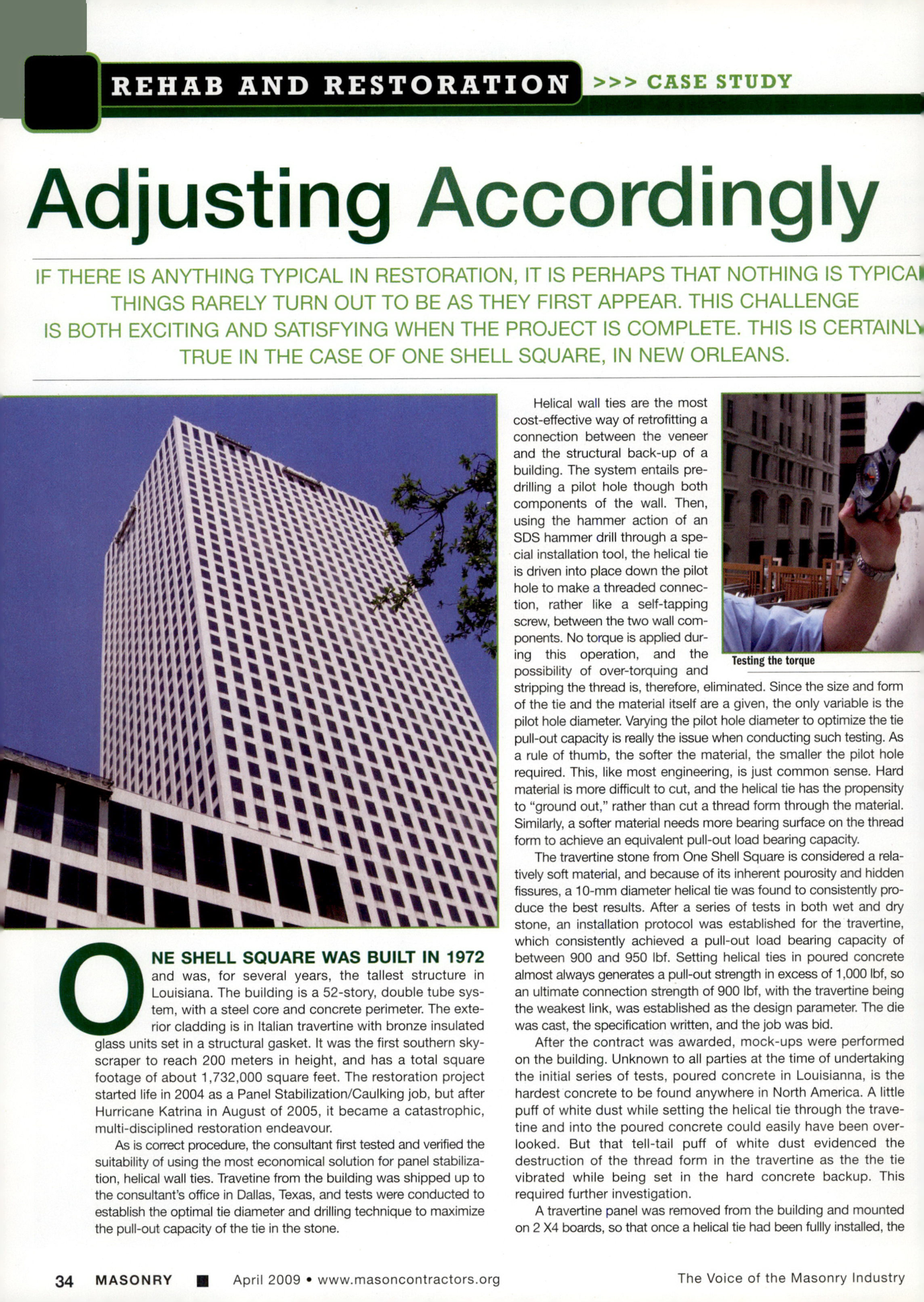Masonry Magazine April 2009 Page. 36