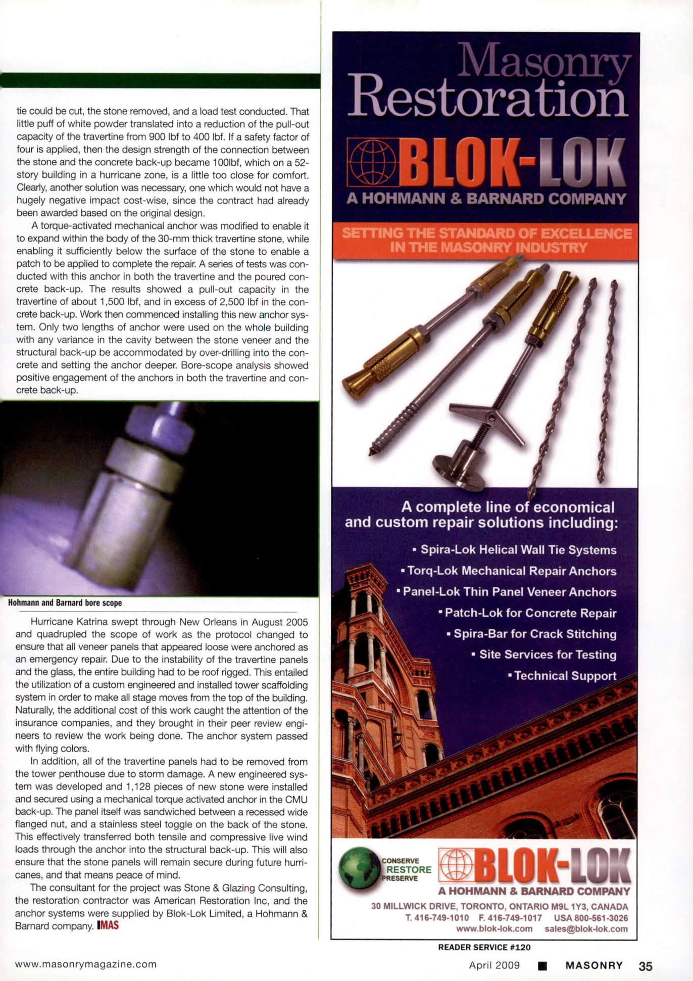 Masonry Magazine April 2009 Page. 37