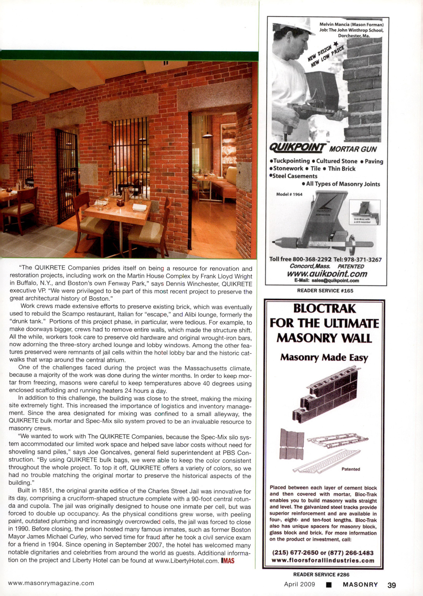 Masonry Magazine April 2009 Page. 41
