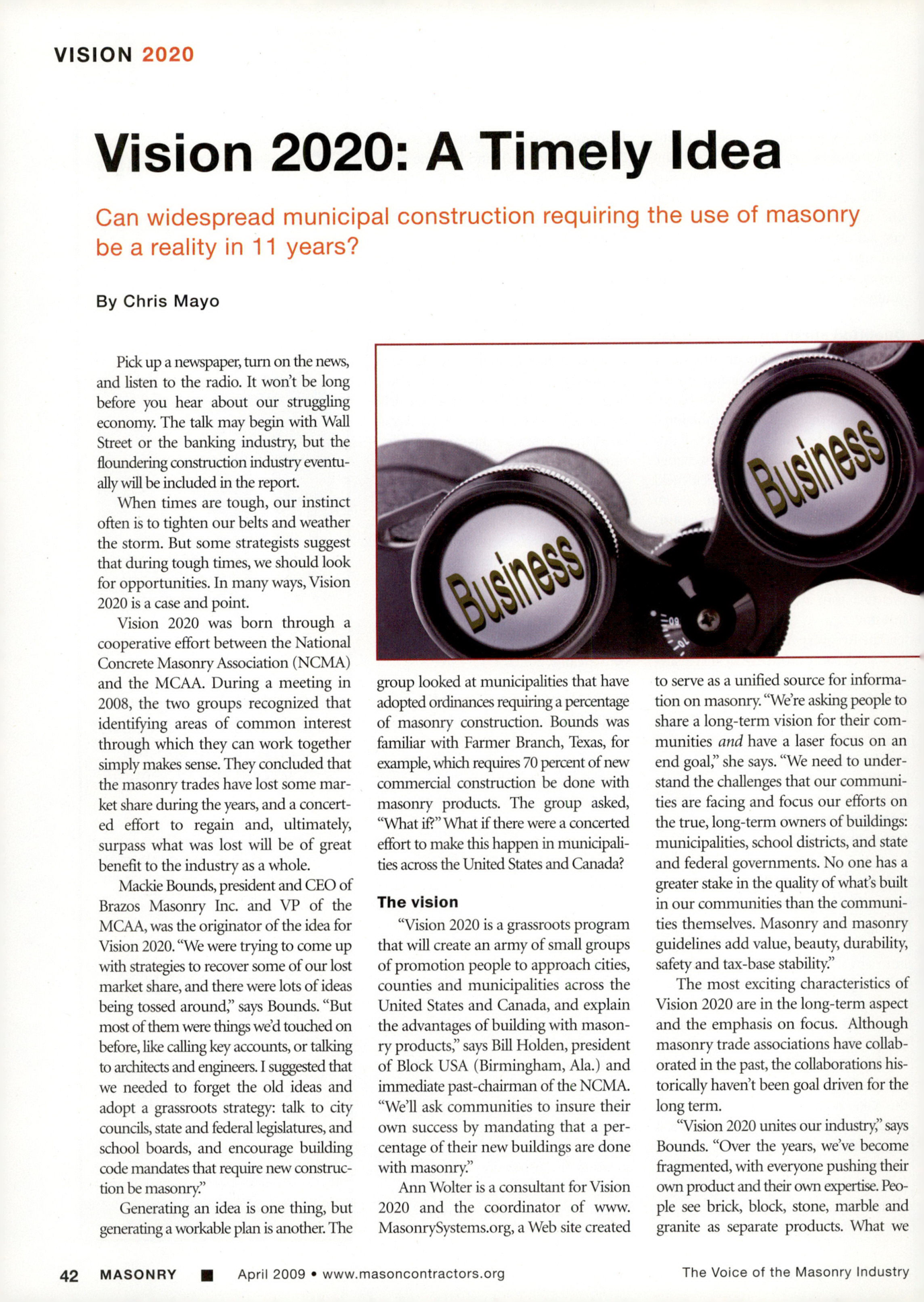 Masonry Magazine April 2009 Page. 44