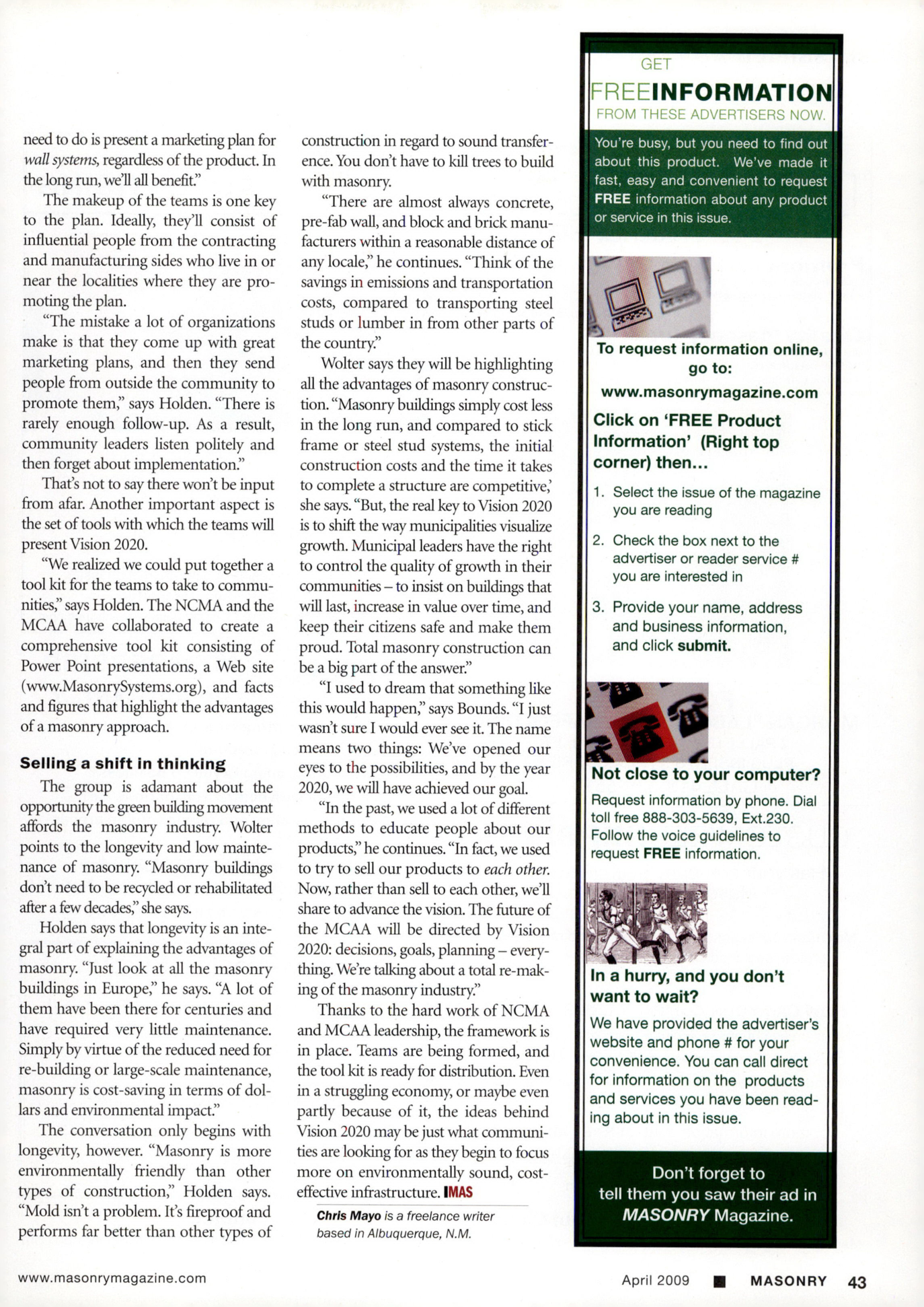 Masonry Magazine April 2009 Page. 45