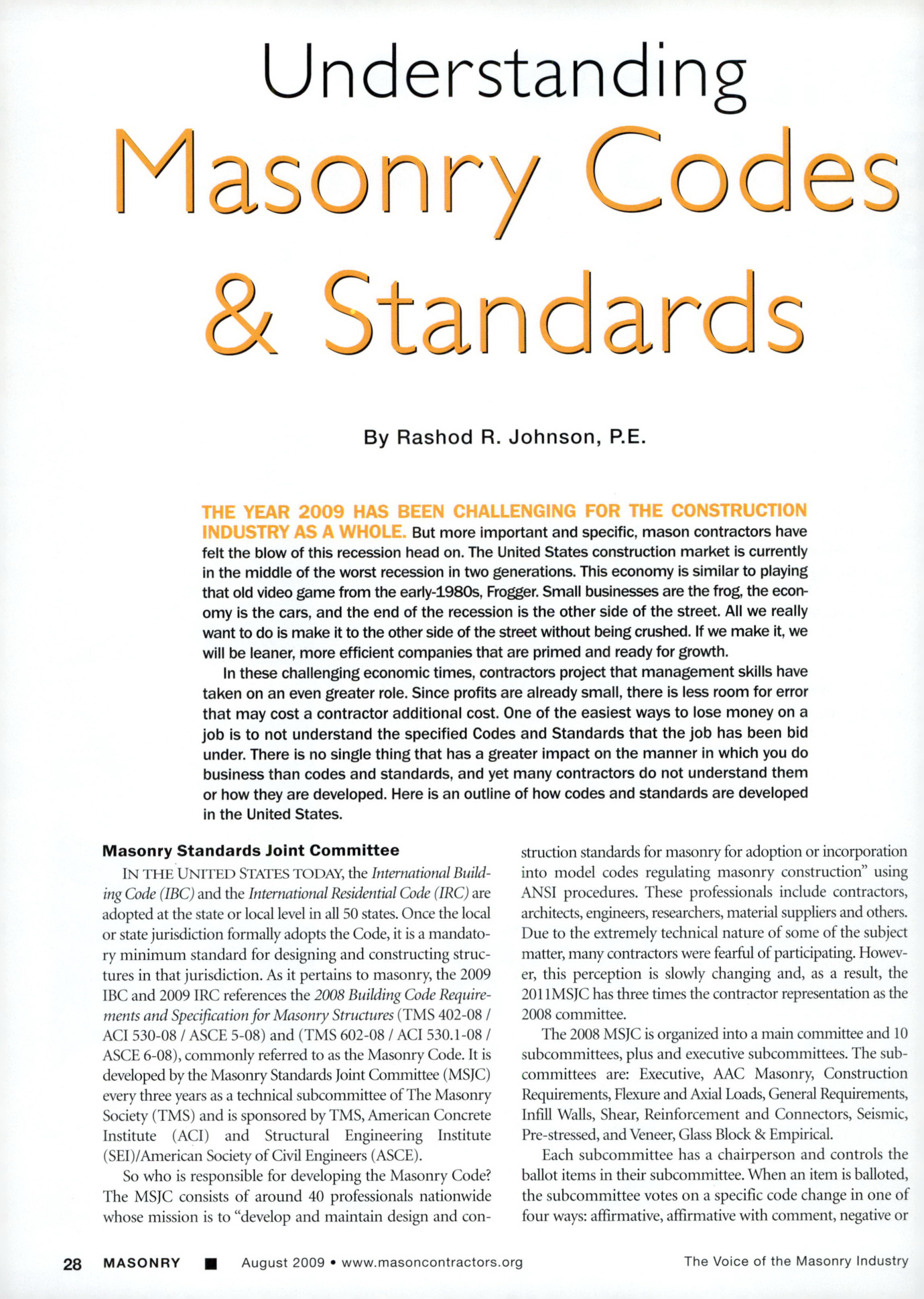 Masonry Magazine August 2009 Page. 30