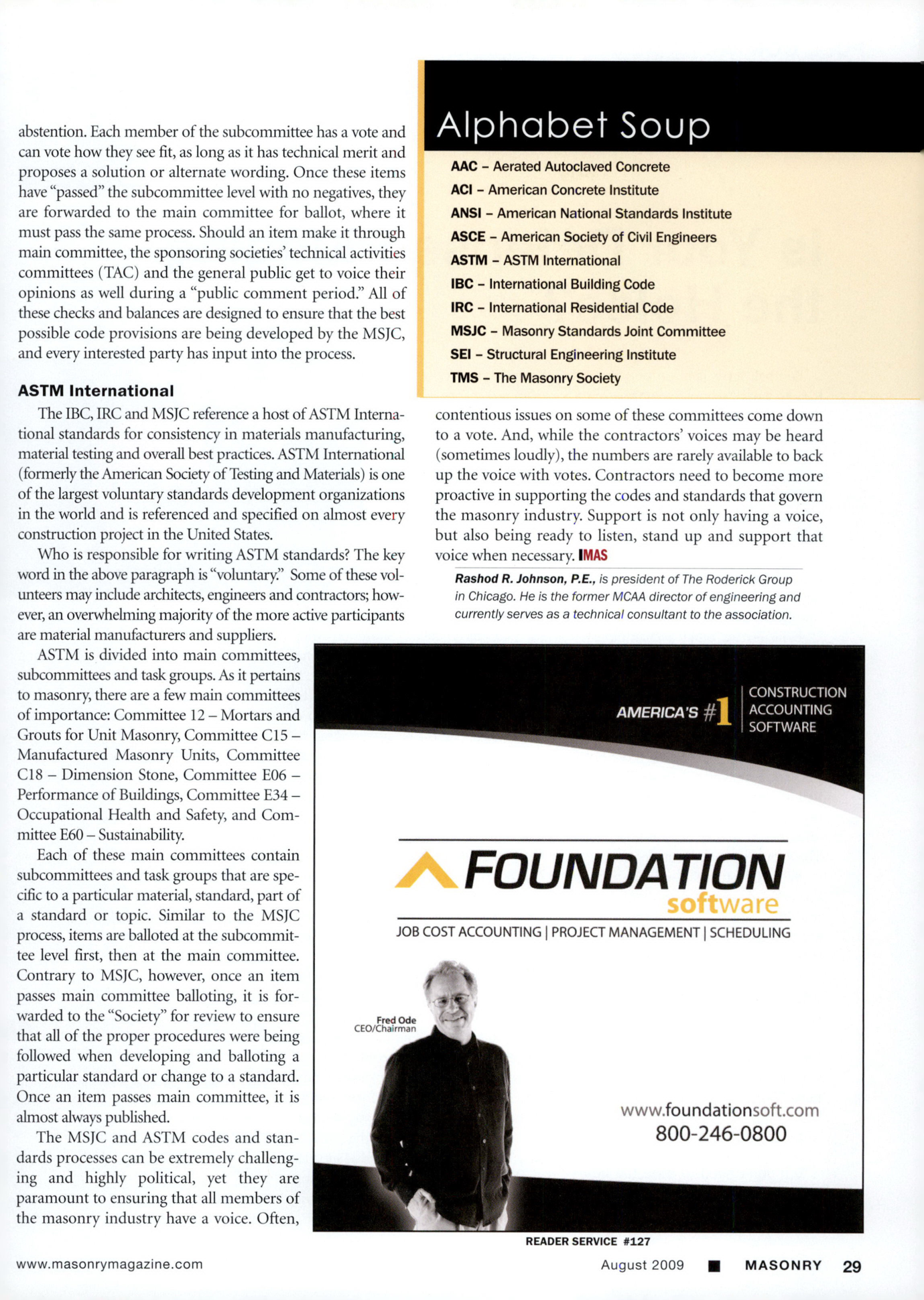 Masonry Magazine August 2009 Page. 31