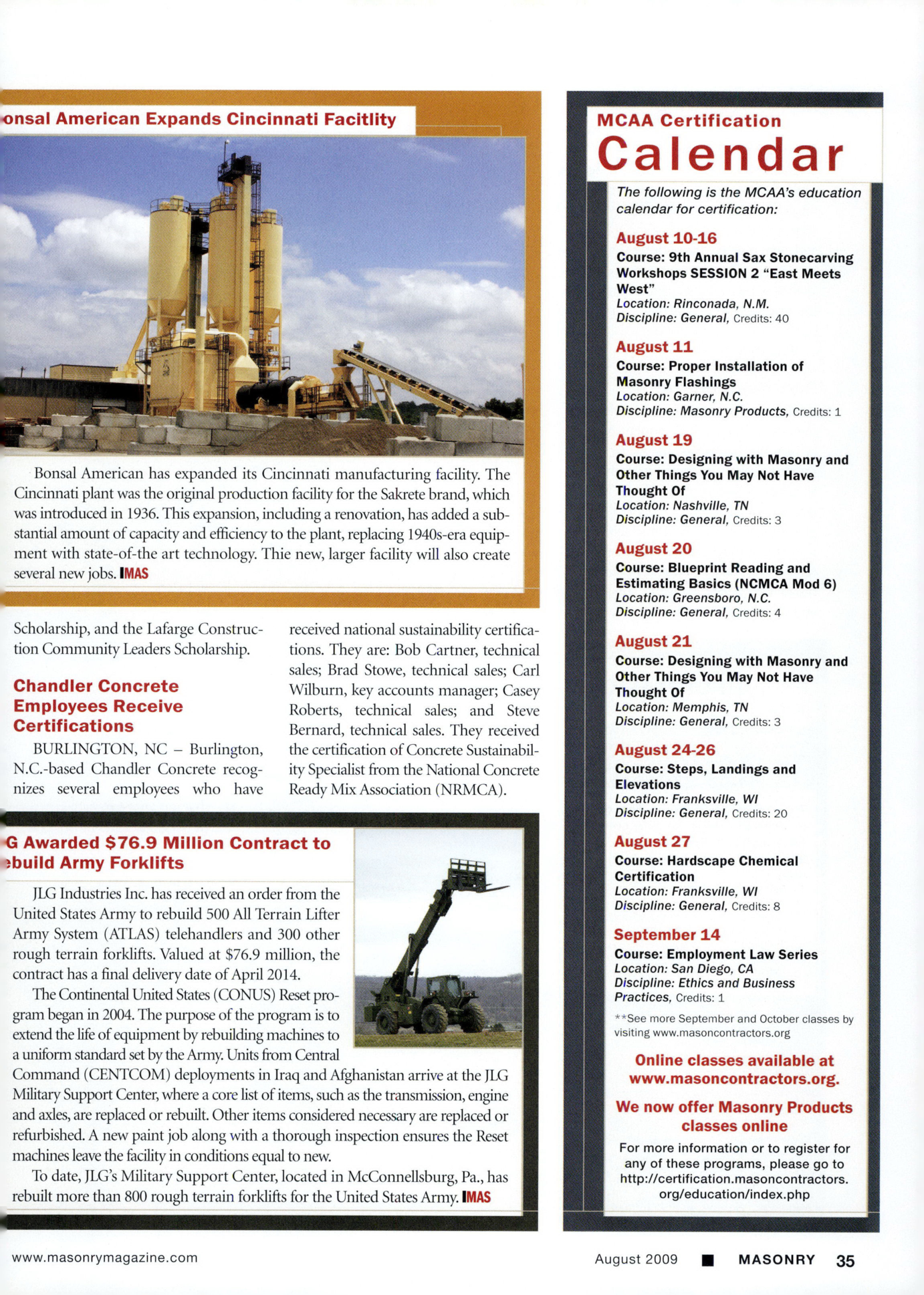 Masonry Magazine August 2009 Page. 37