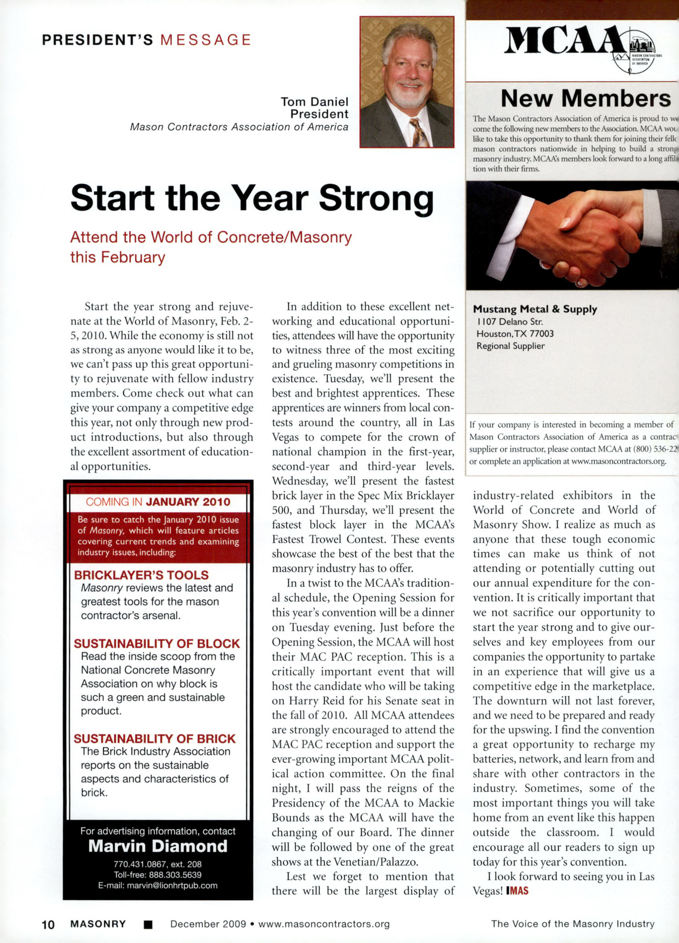 Masonry Magazine December 2009 Page. 12
