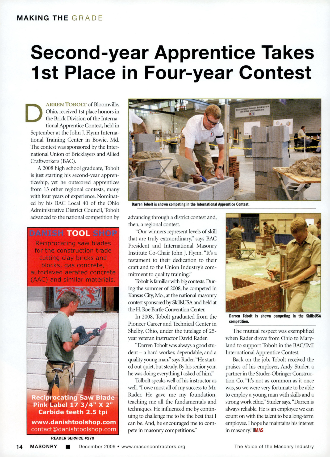 Masonry Magazine December 2009 Page. 16