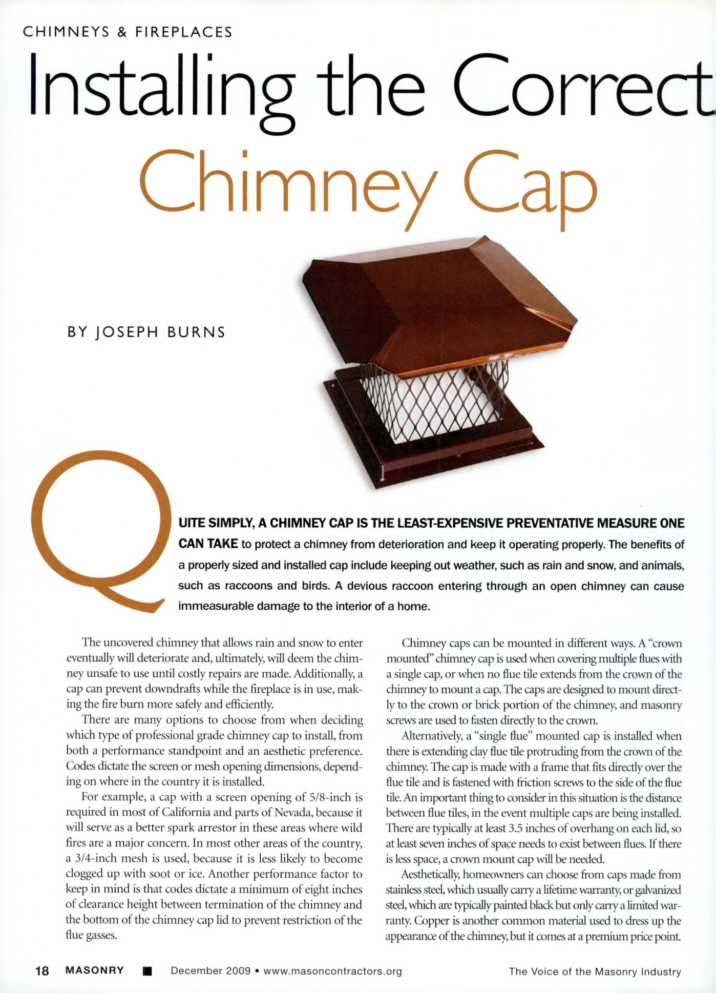 Masonry Magazine December 2009 Page. 20