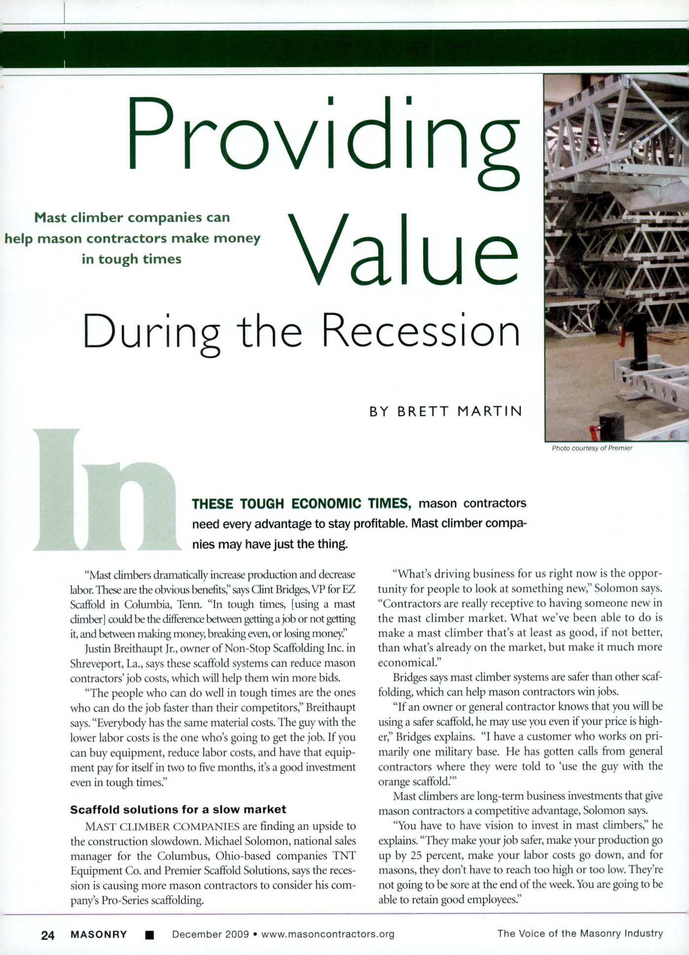 Masonry Magazine December 2009 Page. 26