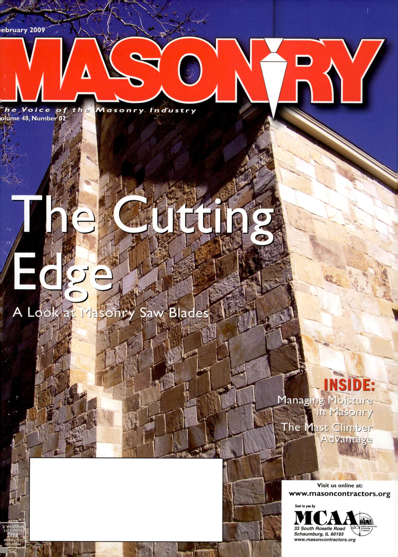 Masonry Magazine February 2009 Page. 1