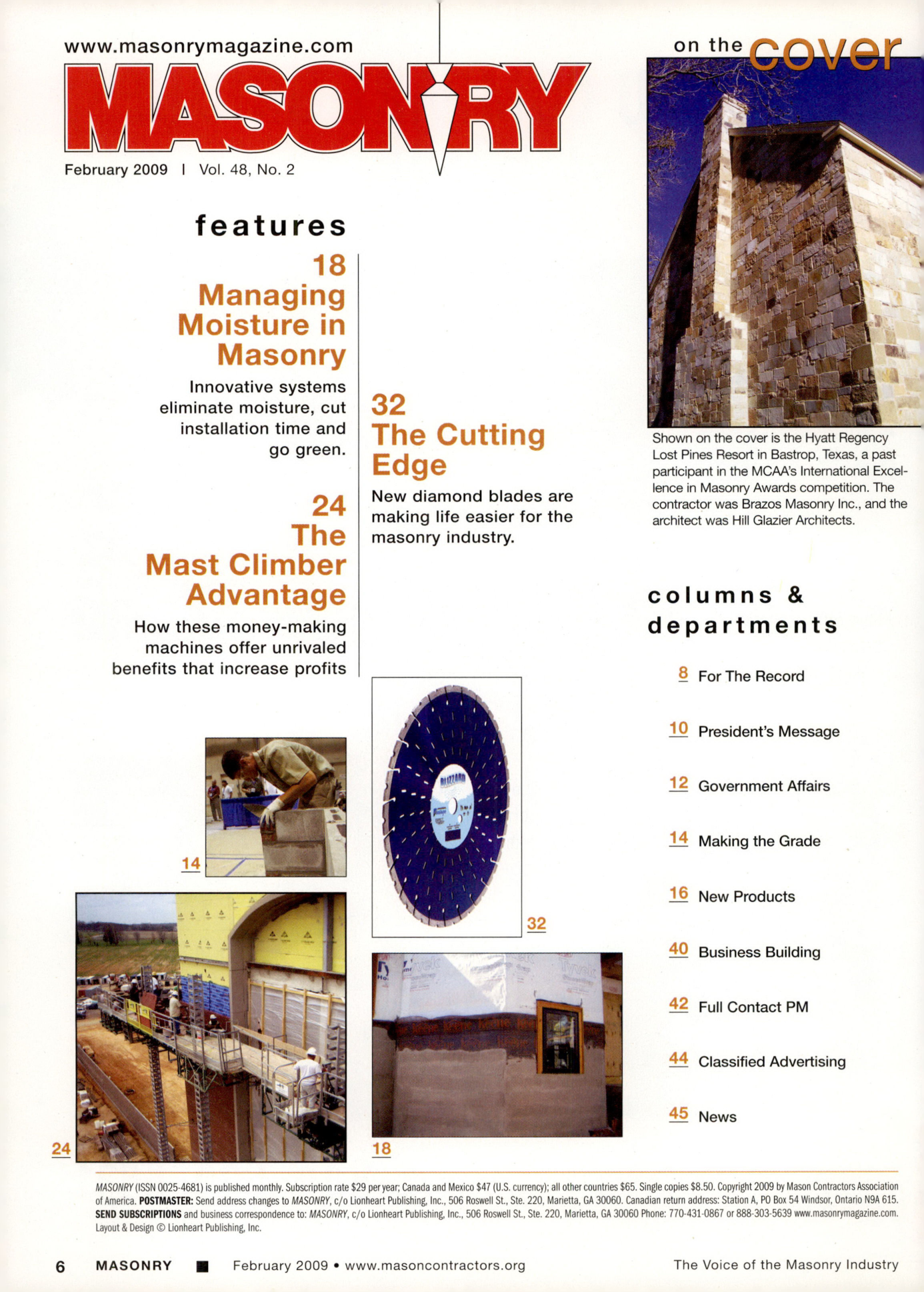 Masonry Magazine February 2009 Page. 8