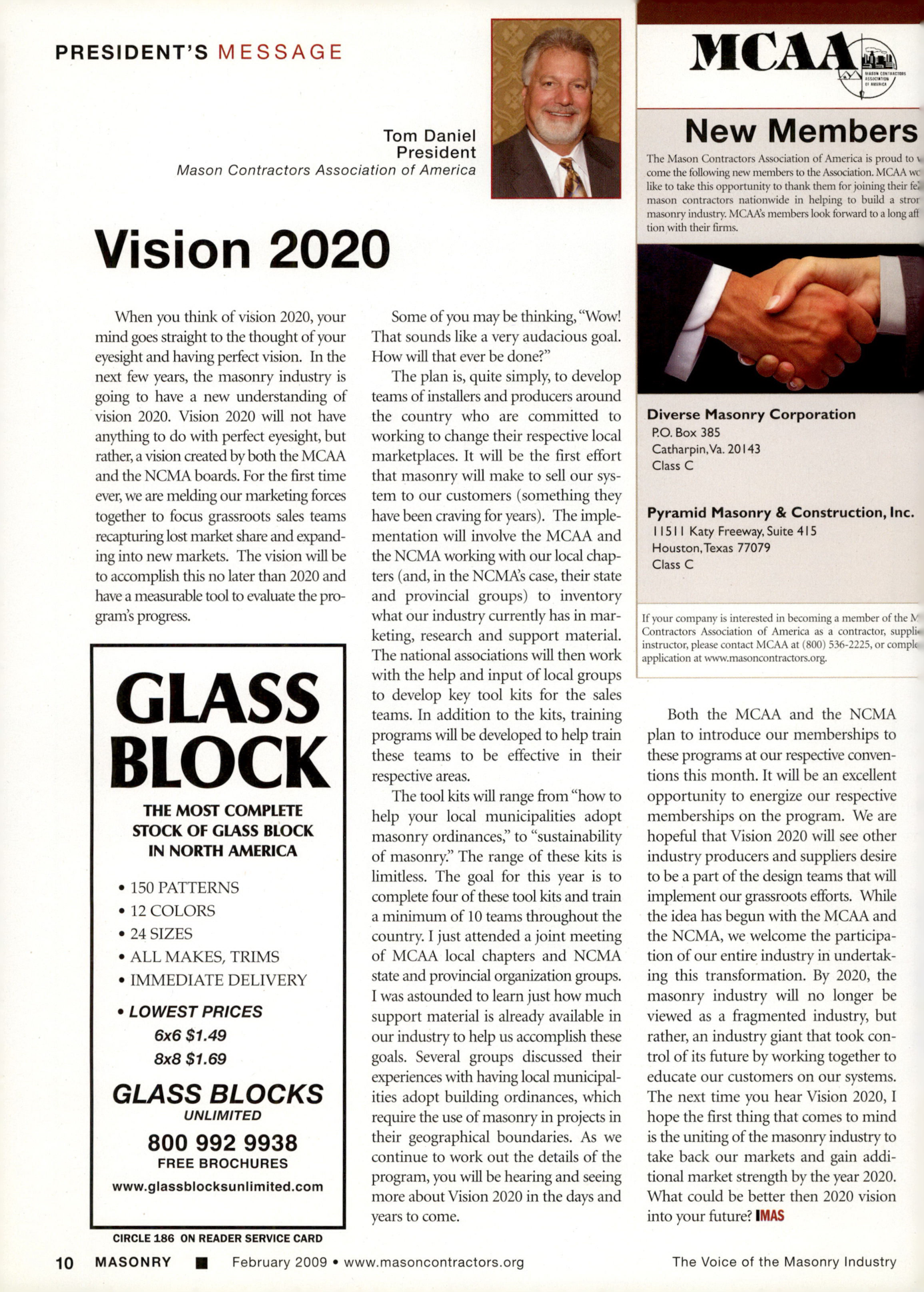Masonry Magazine February 2009 Page. 12