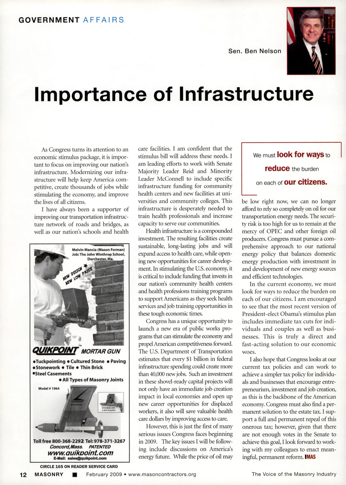 Masonry Magazine February 2009 Page. 14