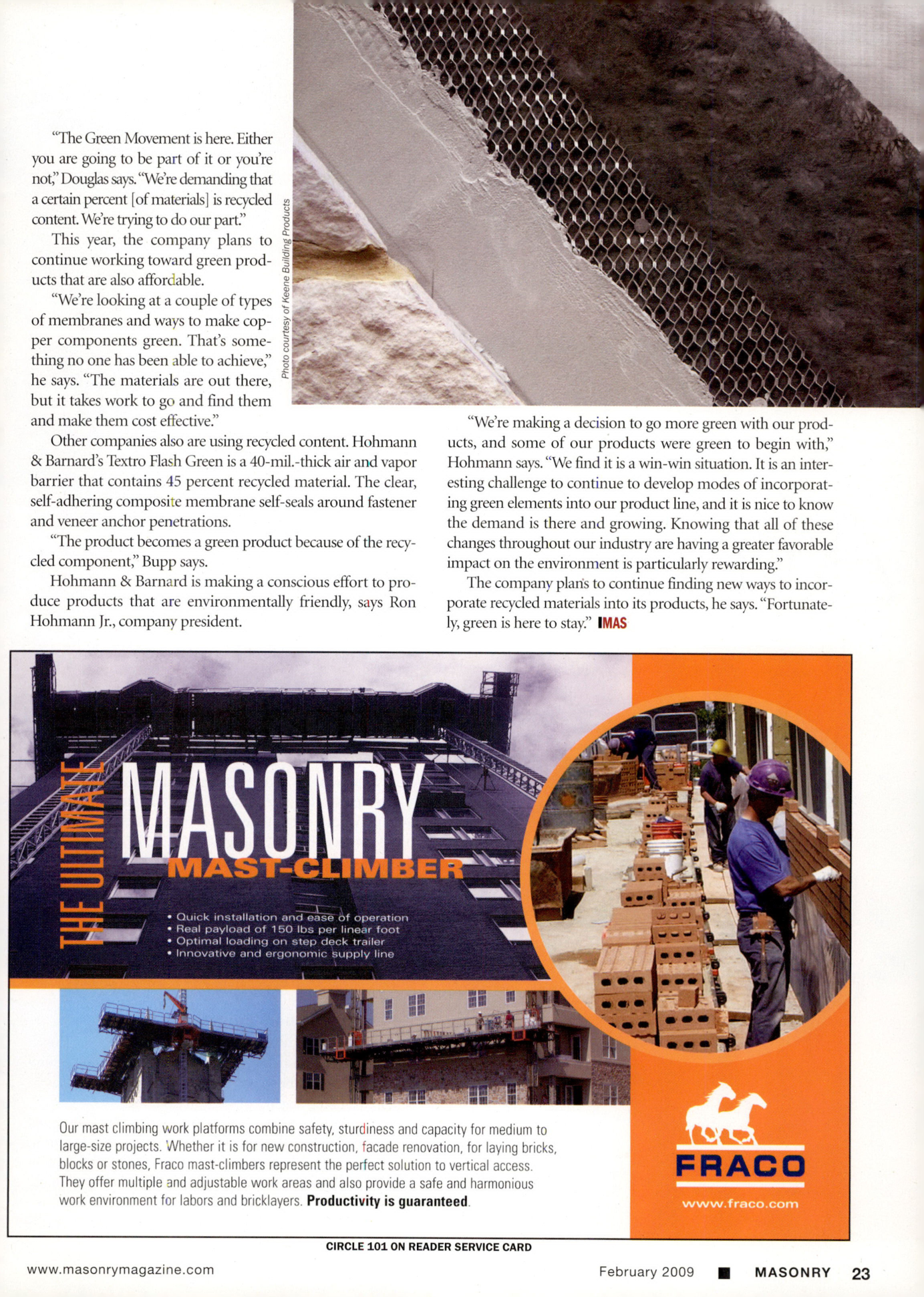 Masonry Magazine February 2009 Page. 25