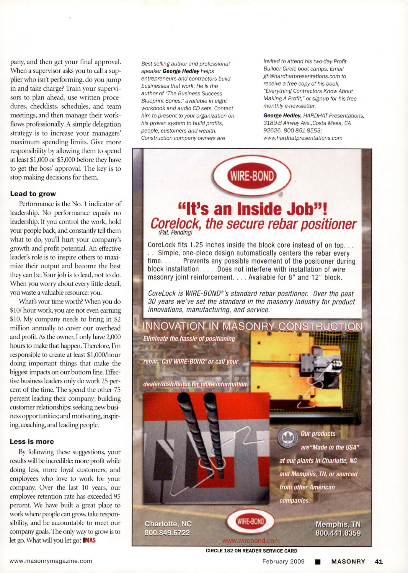 Masonry Magazine February 2009 Page. 43
