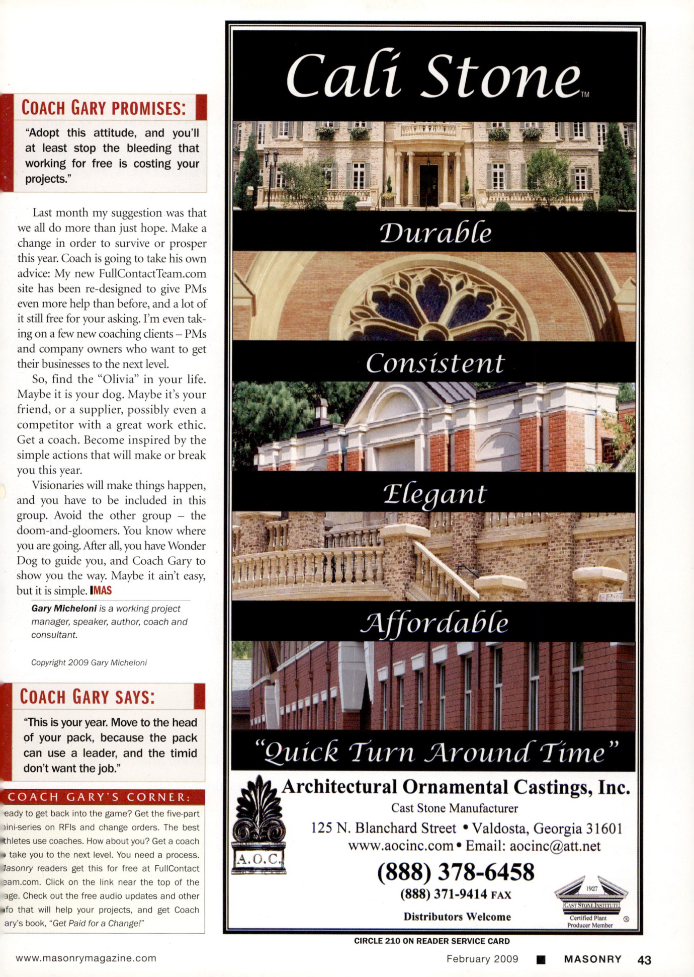 Masonry Magazine February 2009 Page. 45