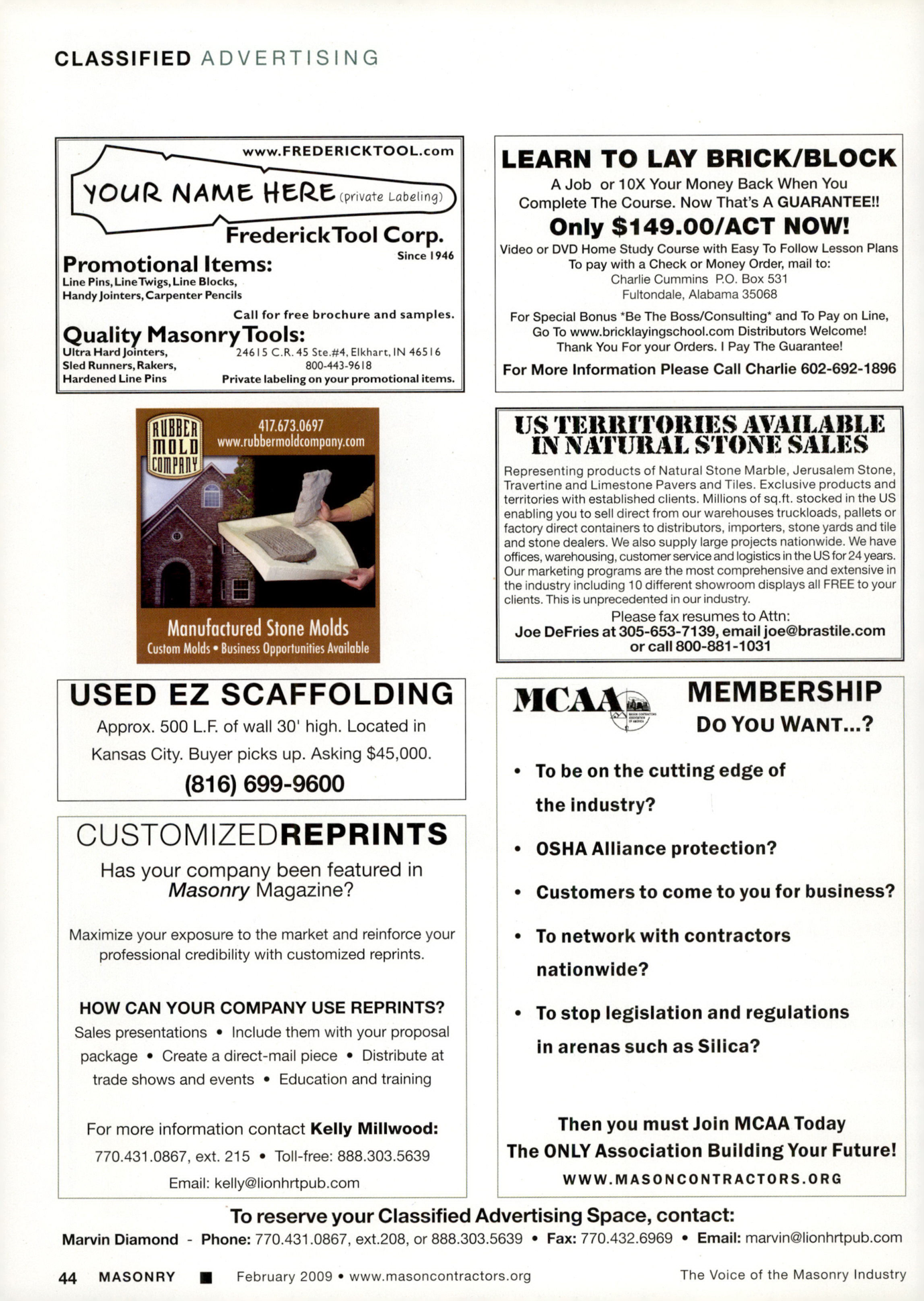 Masonry Magazine February 2009 Page. 46