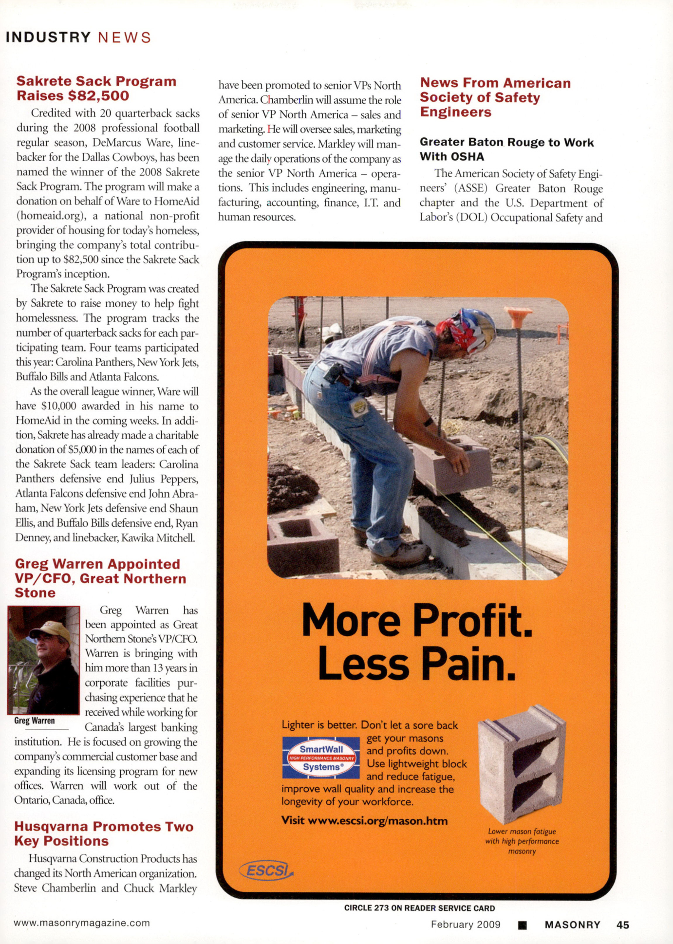 Masonry Magazine February 2009 Page. 47