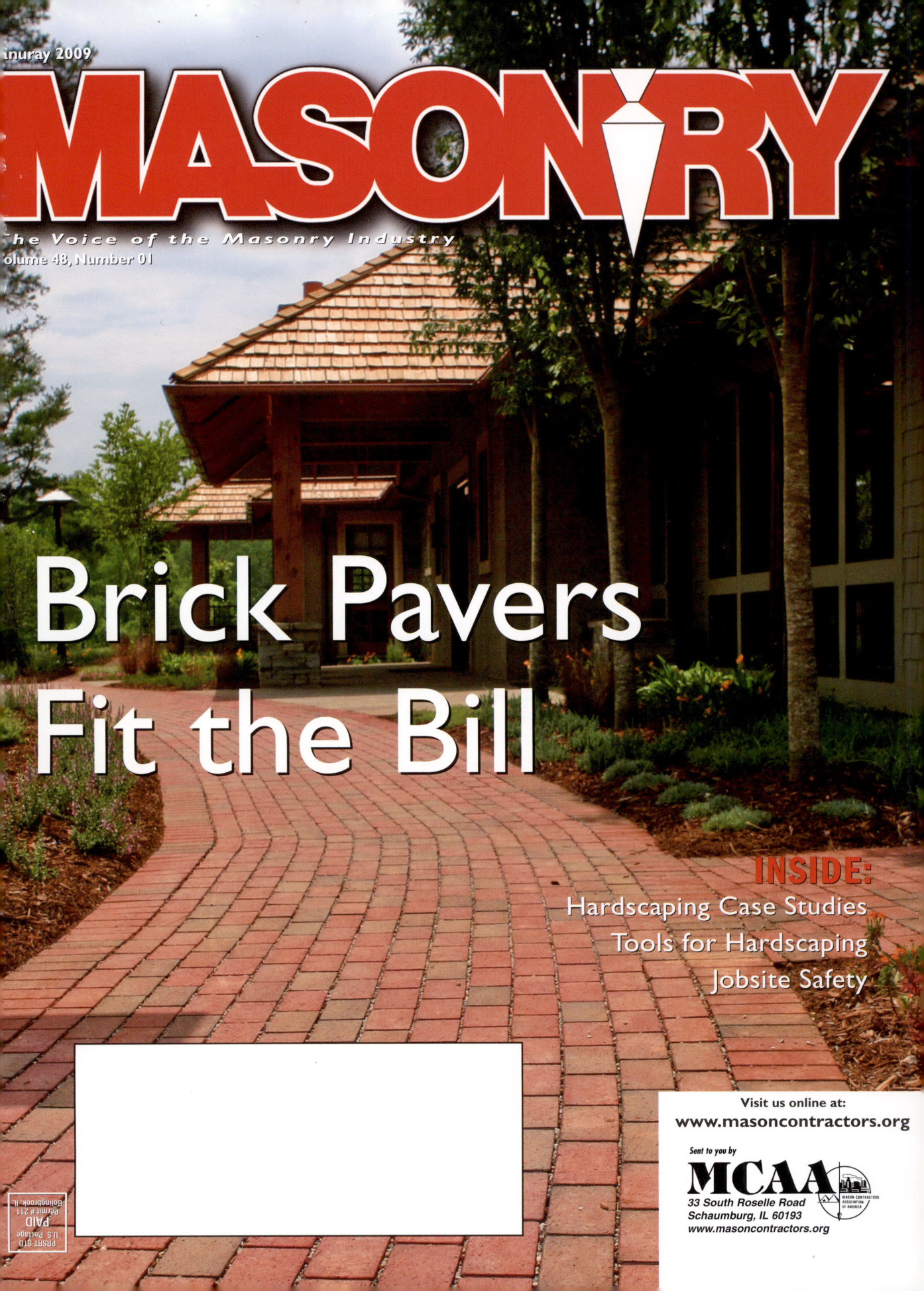 Masonry Magazine January 2009 Page. 1