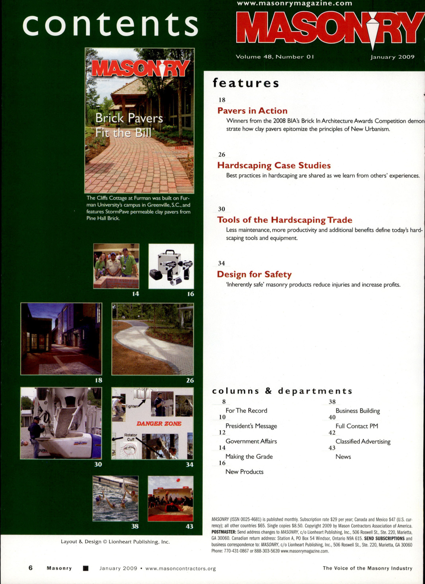 Masonry Magazine January 2009 Page. 8