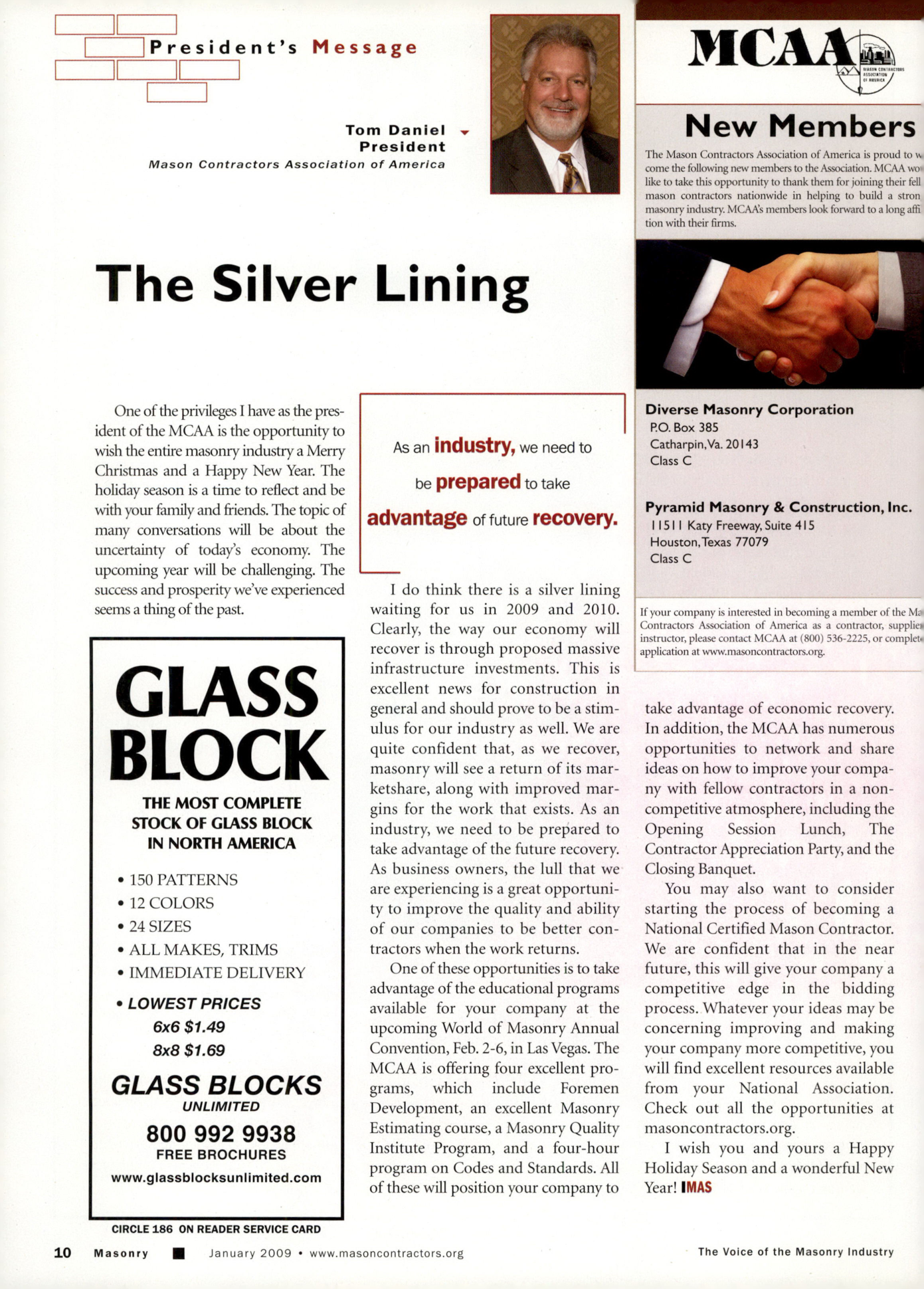 Masonry Magazine January 2009 Page. 12
