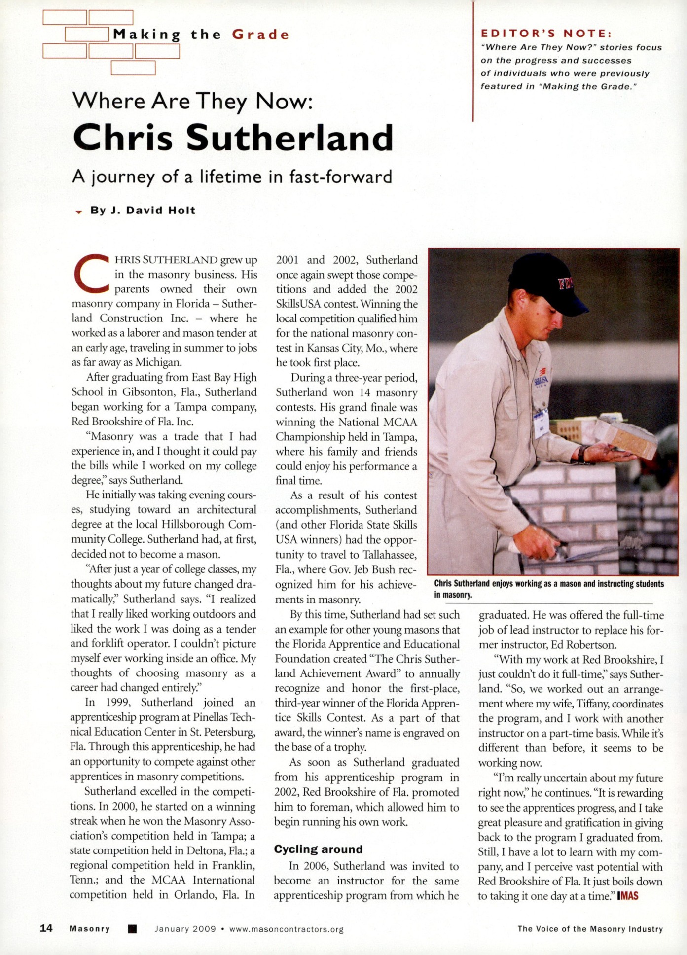 Masonry Magazine January 2009 Page. 16